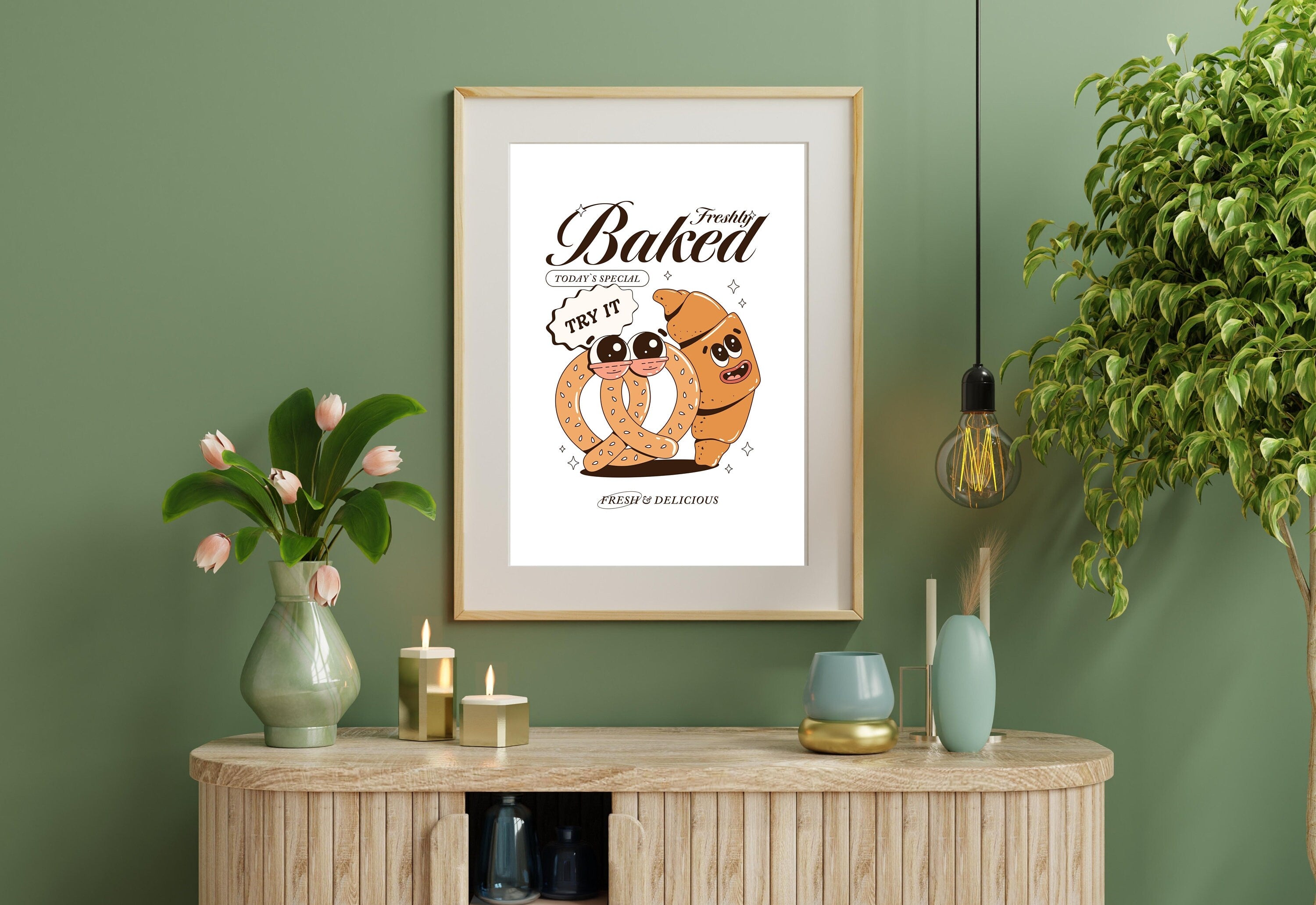 Retro Cartoon Poster, Breakfast Prints, Breakfast Art, Kitchen Posters, Mood and Feelings Poster, Cute Cartoon Posters, Kitchen Art Prints