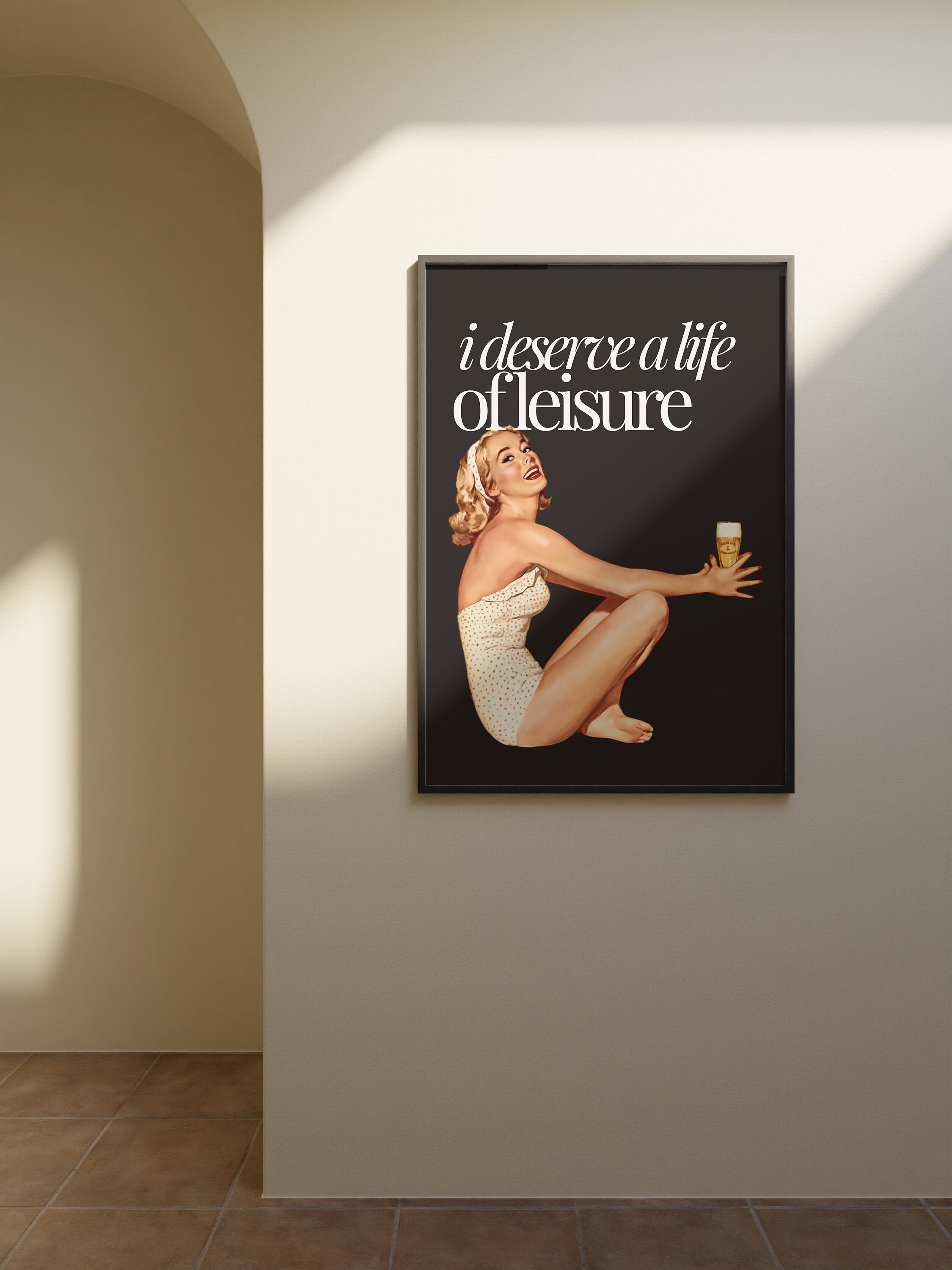 Life of Leisure Pulp Digital Art Print
