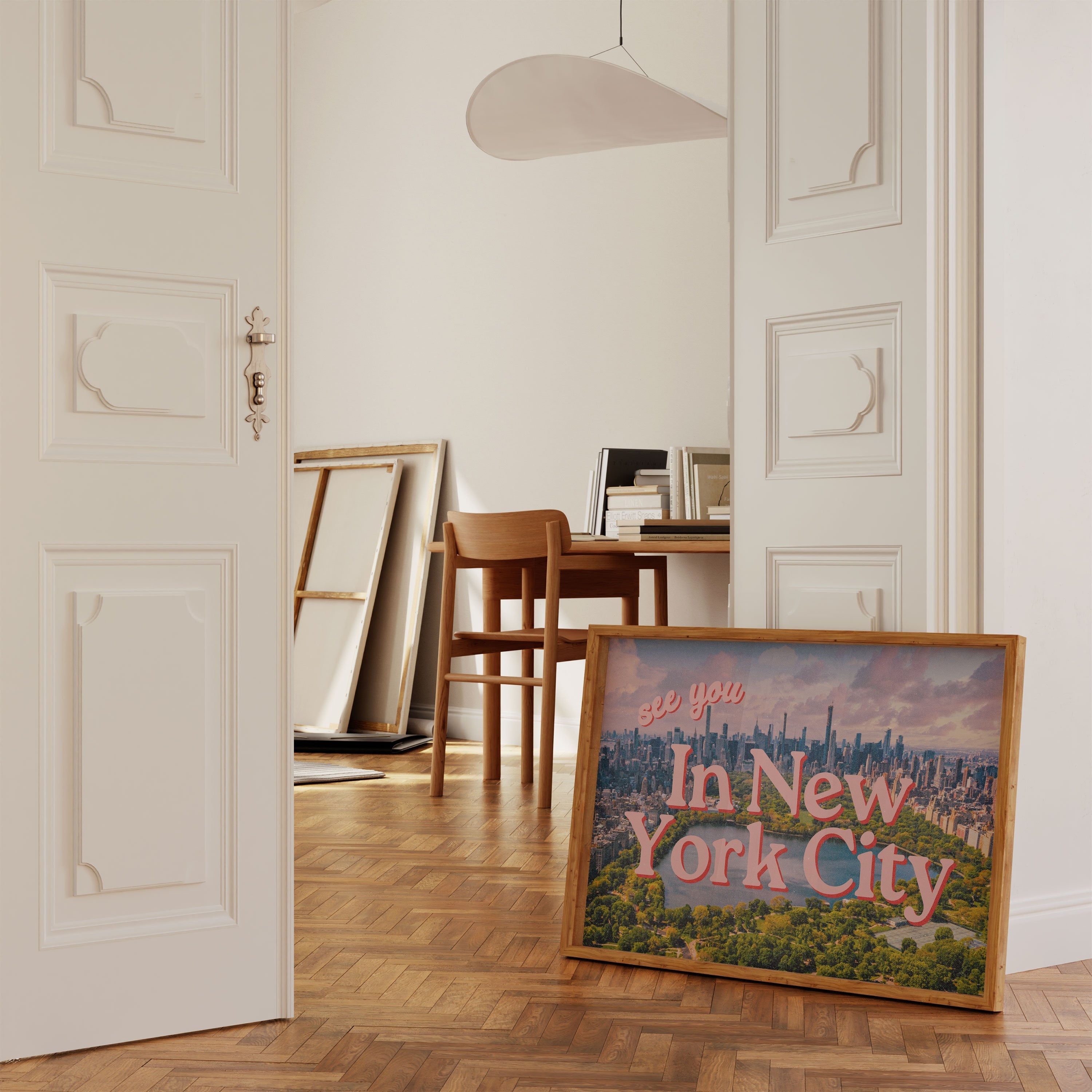 See You In New York City Central Park View Digital Art Print