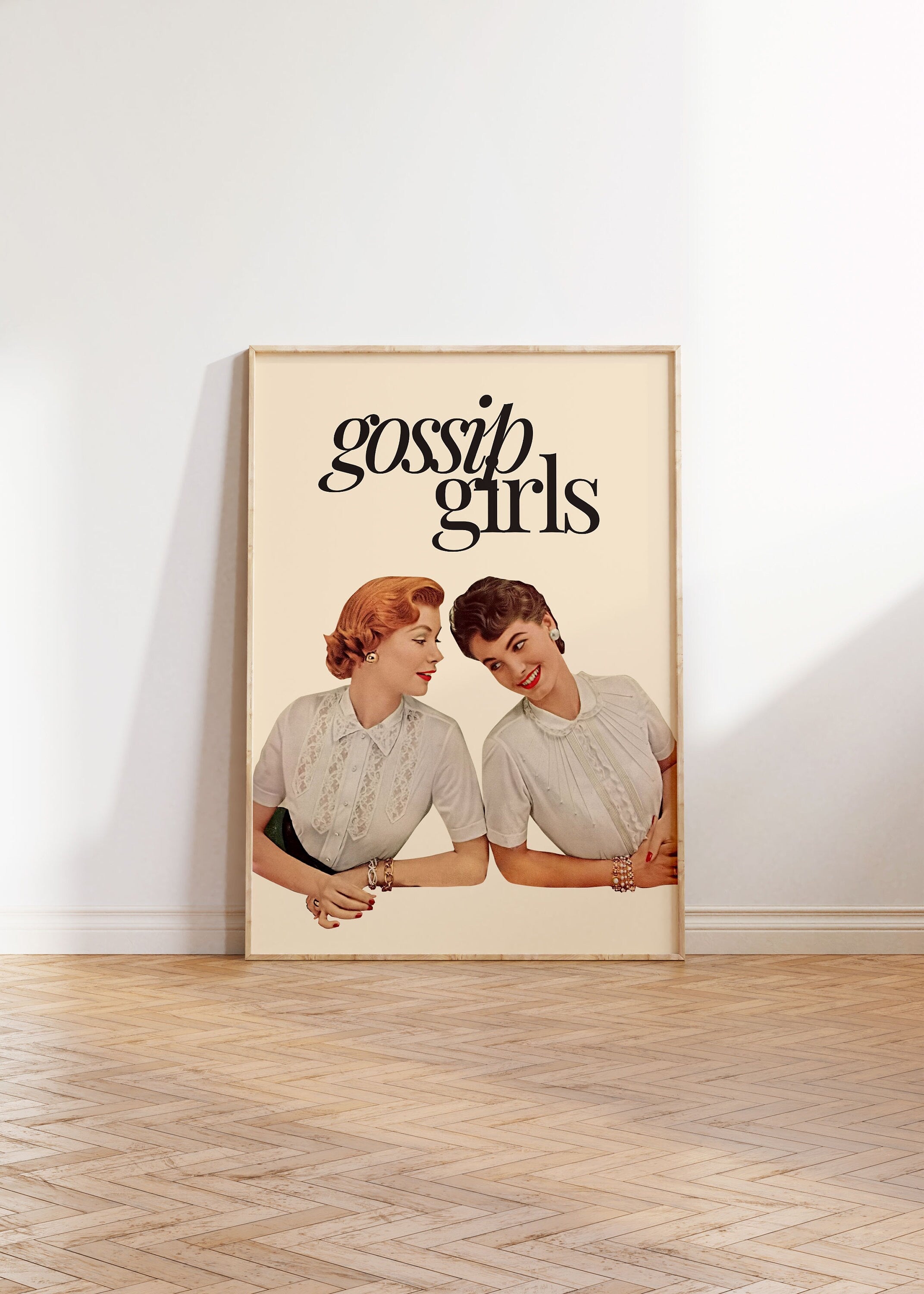 Gossip Girl Print, Digital Art Prints, Girly Art Prints, Trendy Collage Prints, Pulp Photo Art Print, Preppy Fun Art, Bar Cart Prints
