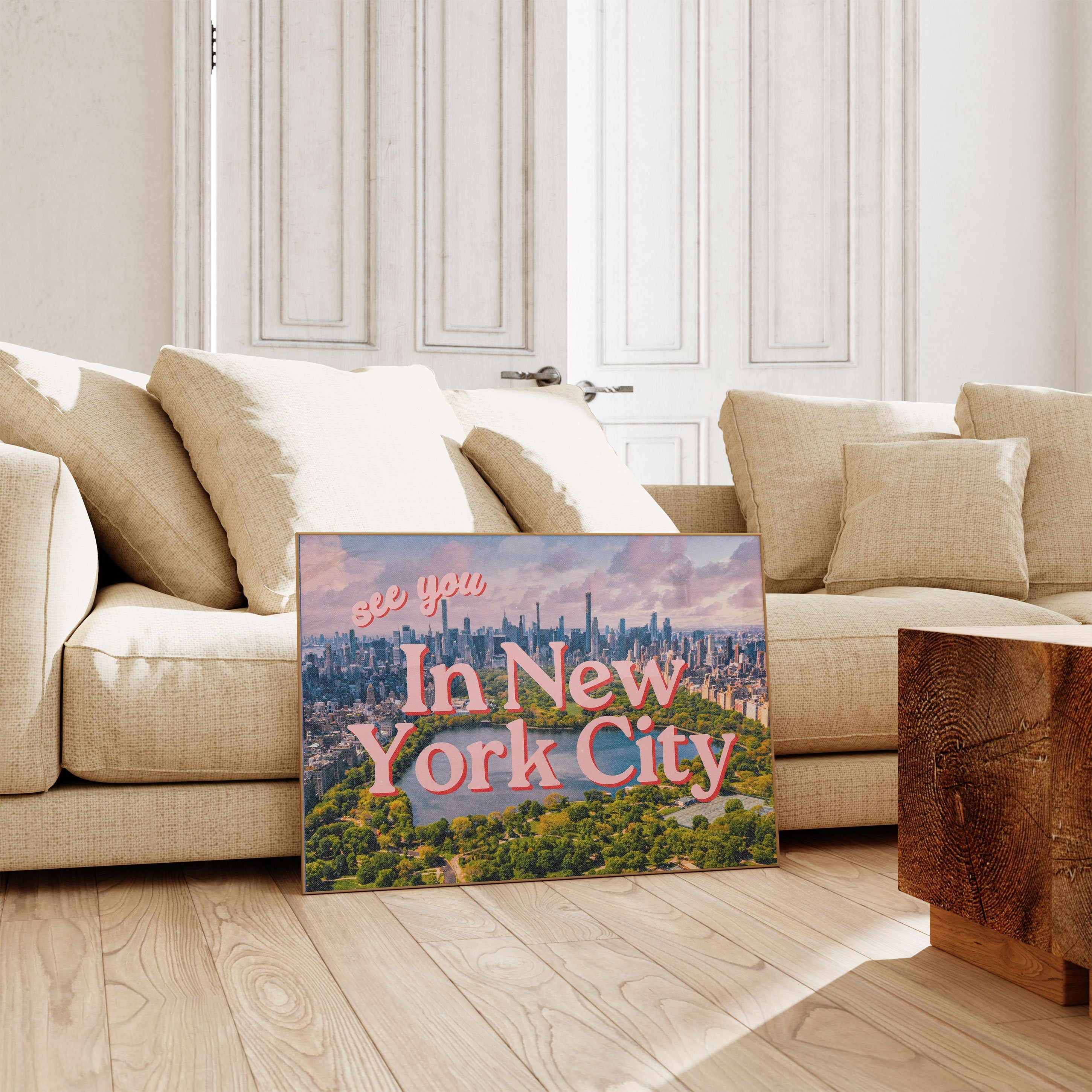 See You In New York City Central Park View Digital Art Print