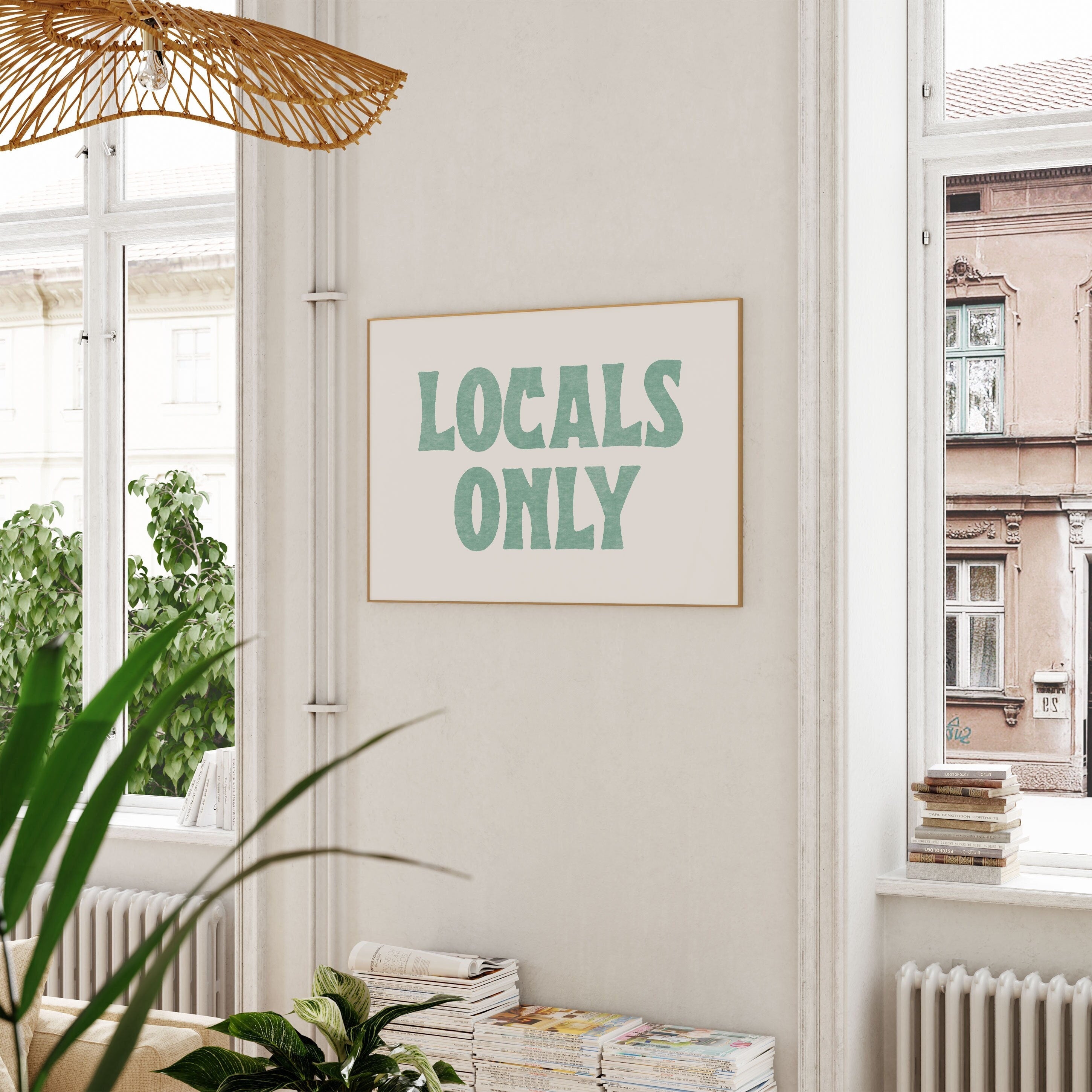 Locals Only Print, Coastal Cowgirl Decor, West Coast Wall Art, Digital Print, Coastal Cowgirl Aesthetic, Trendy Printable Wall Art