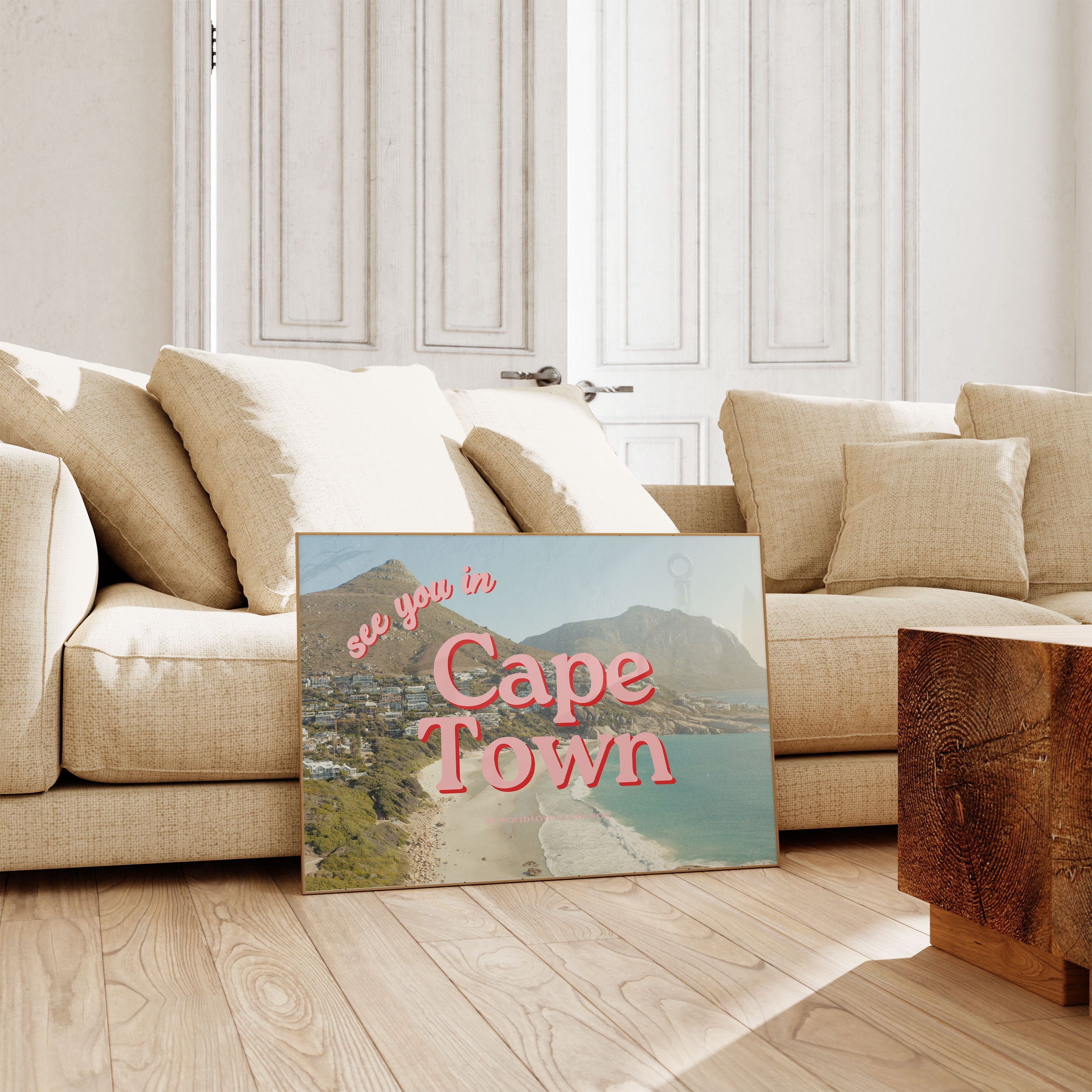 Digital Art, See you in Cape Town, Retro Photograph Art, South Africa Photo Art, Cape Town Art print, Trendy Art Print, South Africa Poster