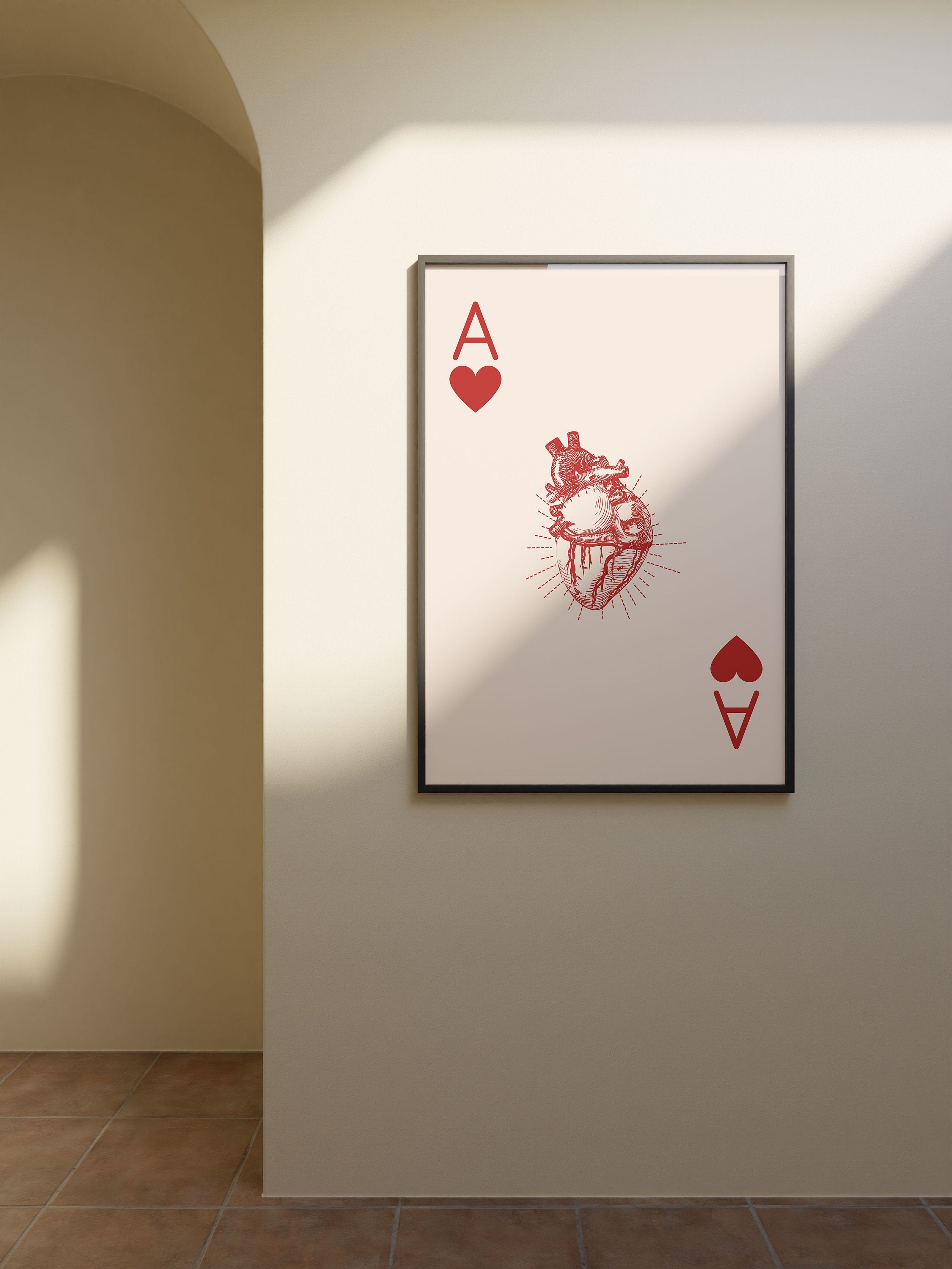 Ace of Hearts Digital Art Print