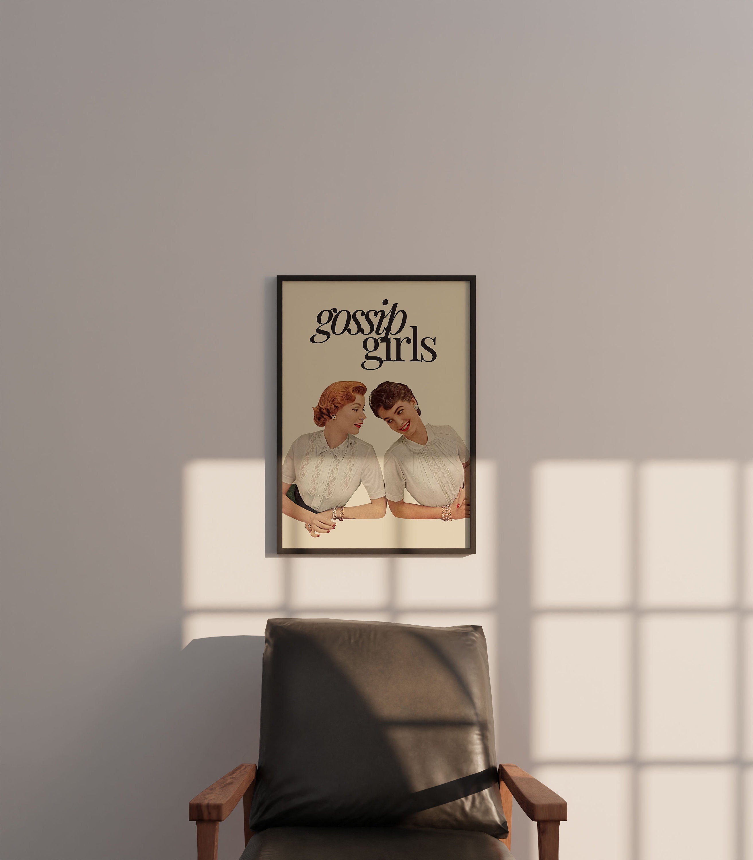Gossip Girl Print, Digital Art Prints, Girly Art Prints, Trendy Collage Prints, Pulp Photo Art Print, Preppy Fun Art, Bar Cart Prints