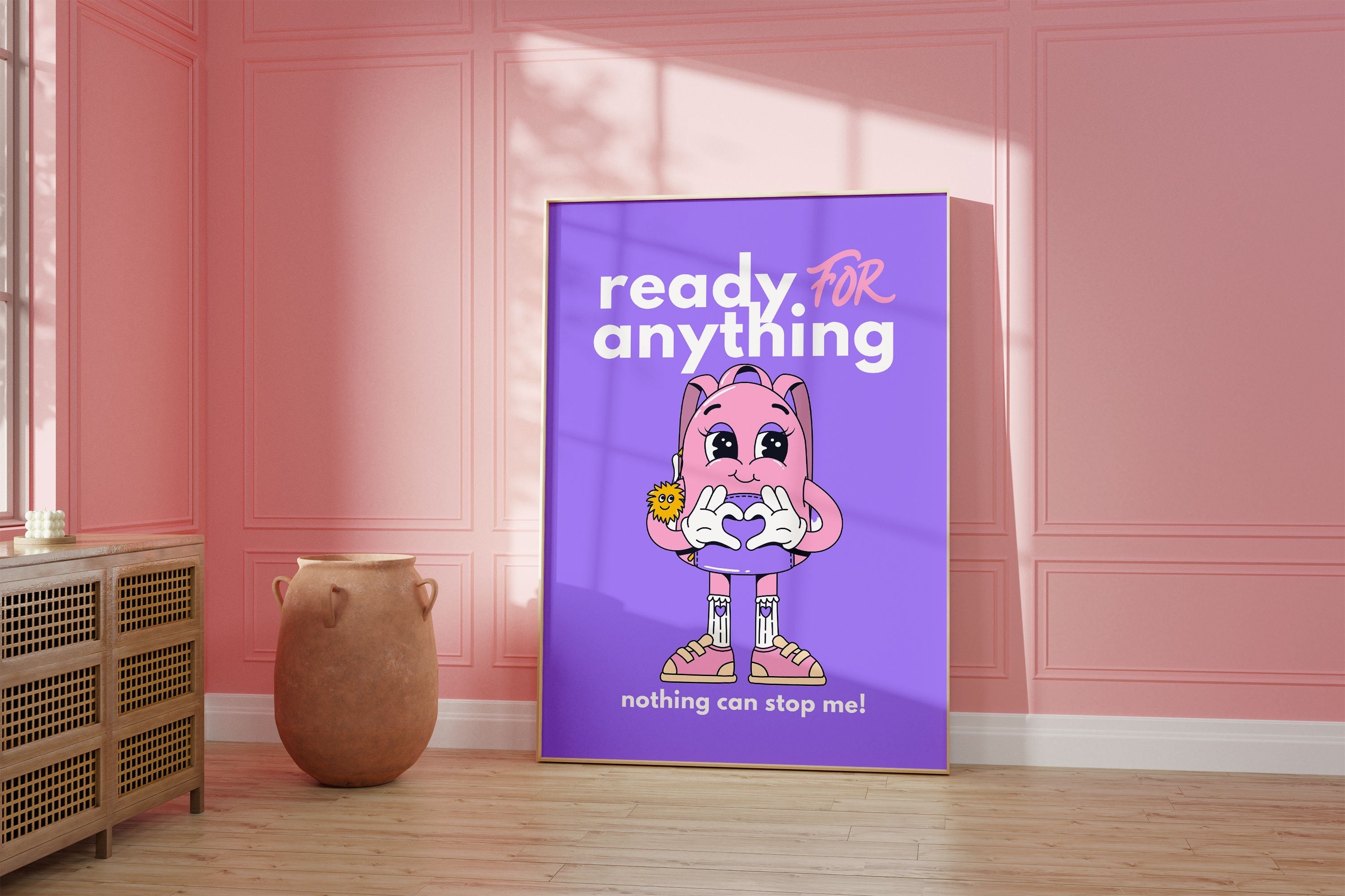Purple Kids Art, Digital Prints Wall Art, Digital Prints, Emotions Art Prints, Mood and Feelings Poster, School Posters, School Art Prints