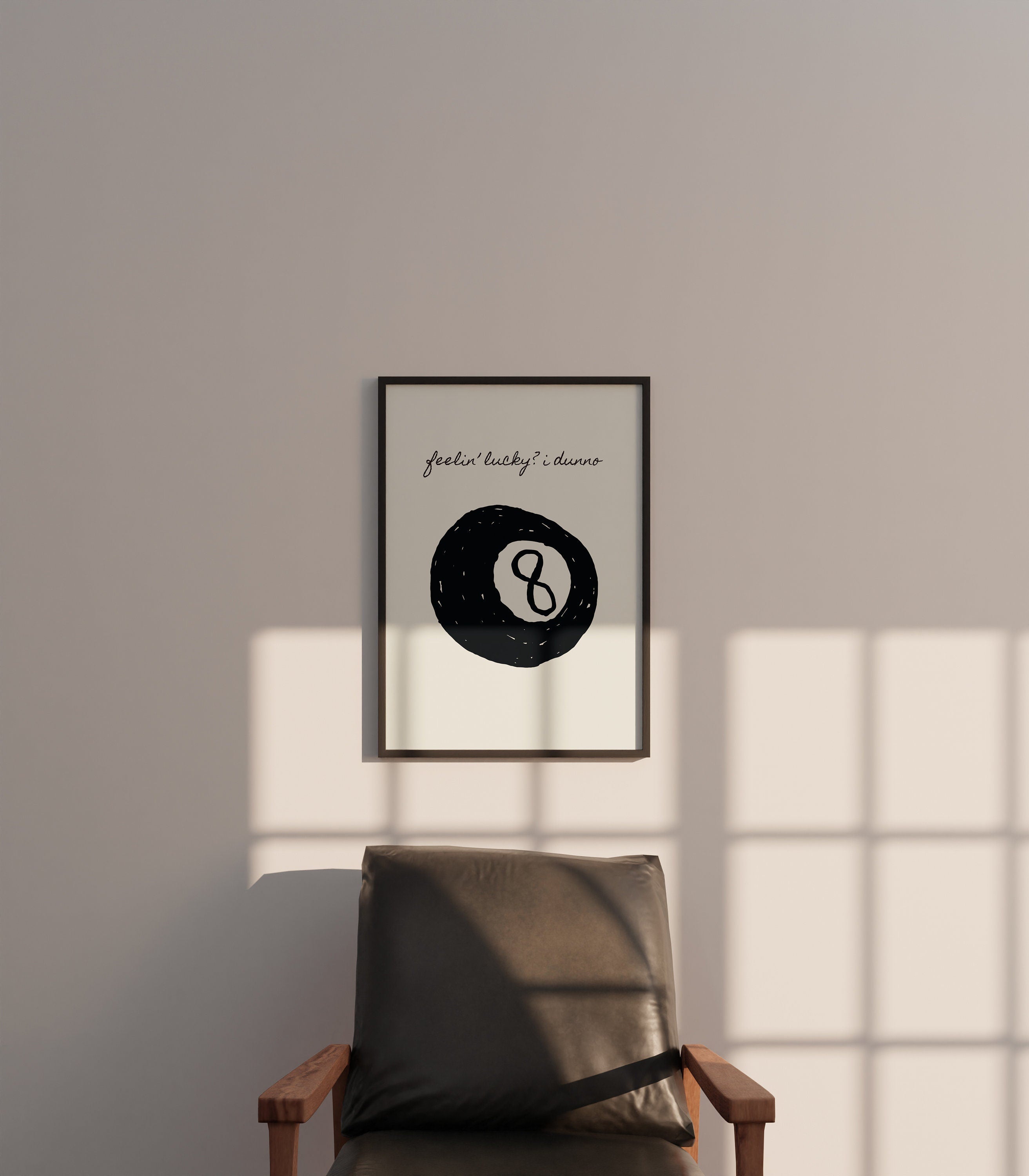 Feelin' Lucky 8 Ball Digital Art Print