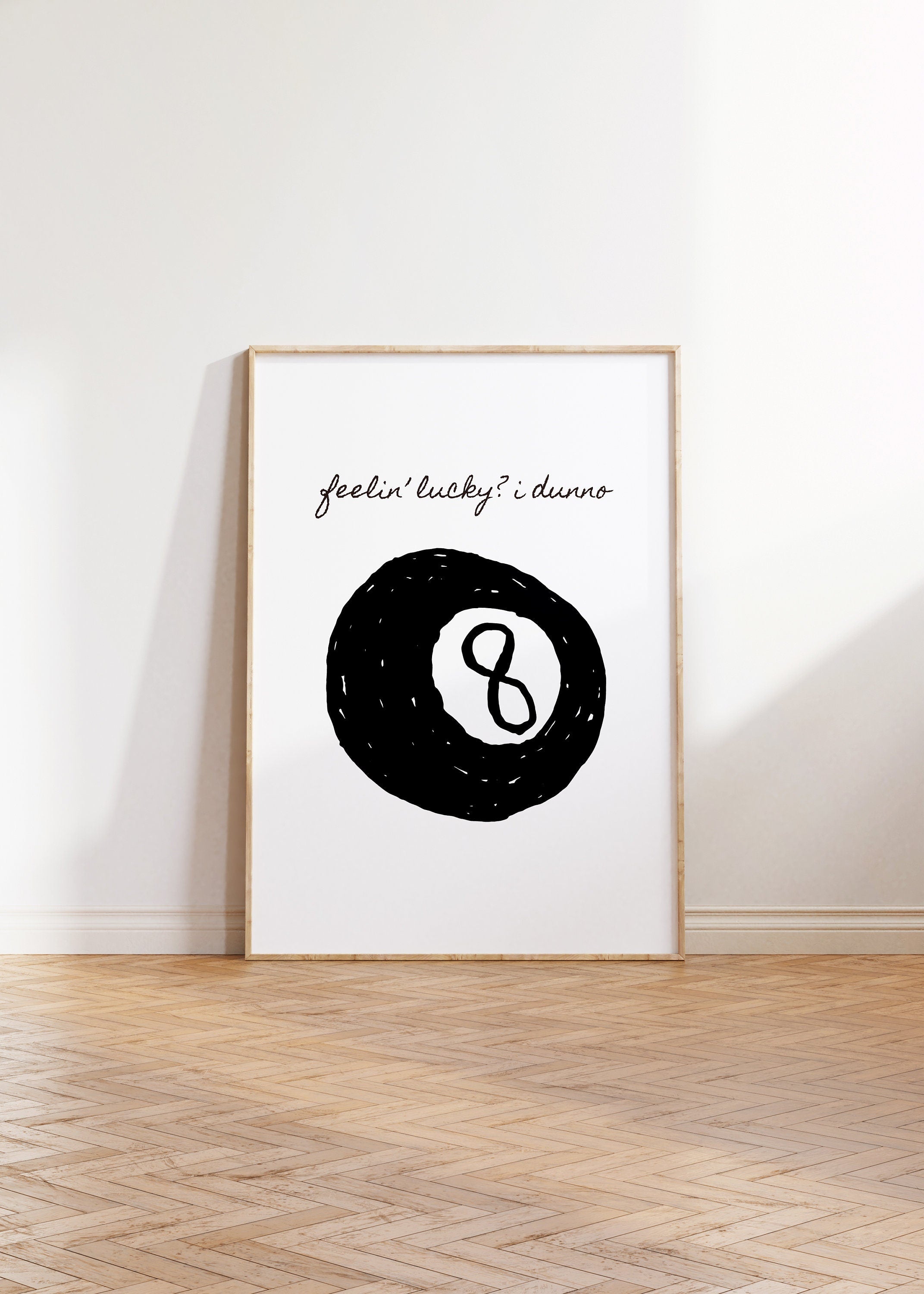 Feelin' Lucky 8 Ball Digital Art Print