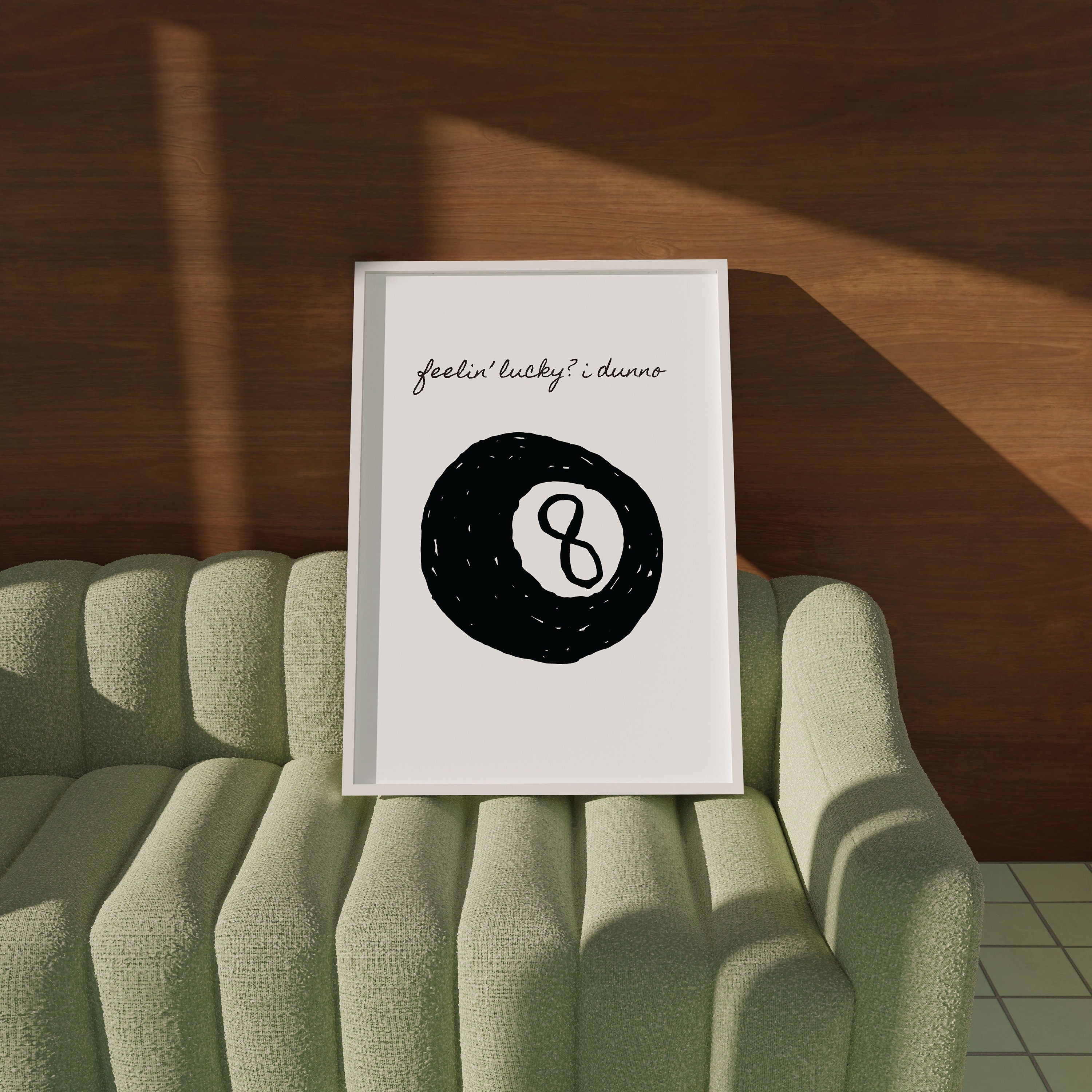 Feelin' Lucky 8 Ball Digital Art Print