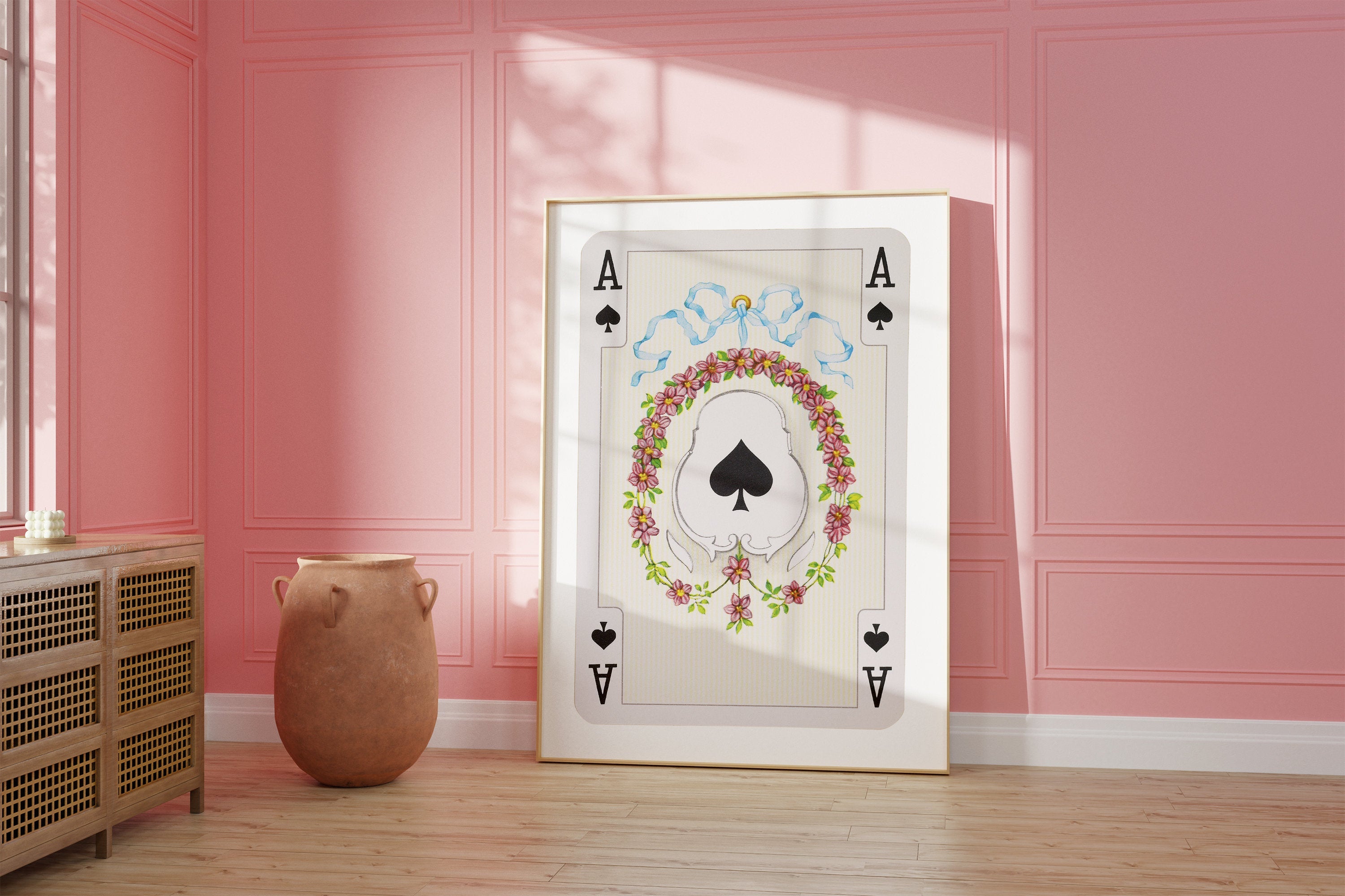 Lucky Girl Quote, Retro Card Posters, Lucky Girl Syndrome Art,  Trendy Wall Art, Aesthetic Print, Dorm Art, Ace of Hearts Art, Playing Card