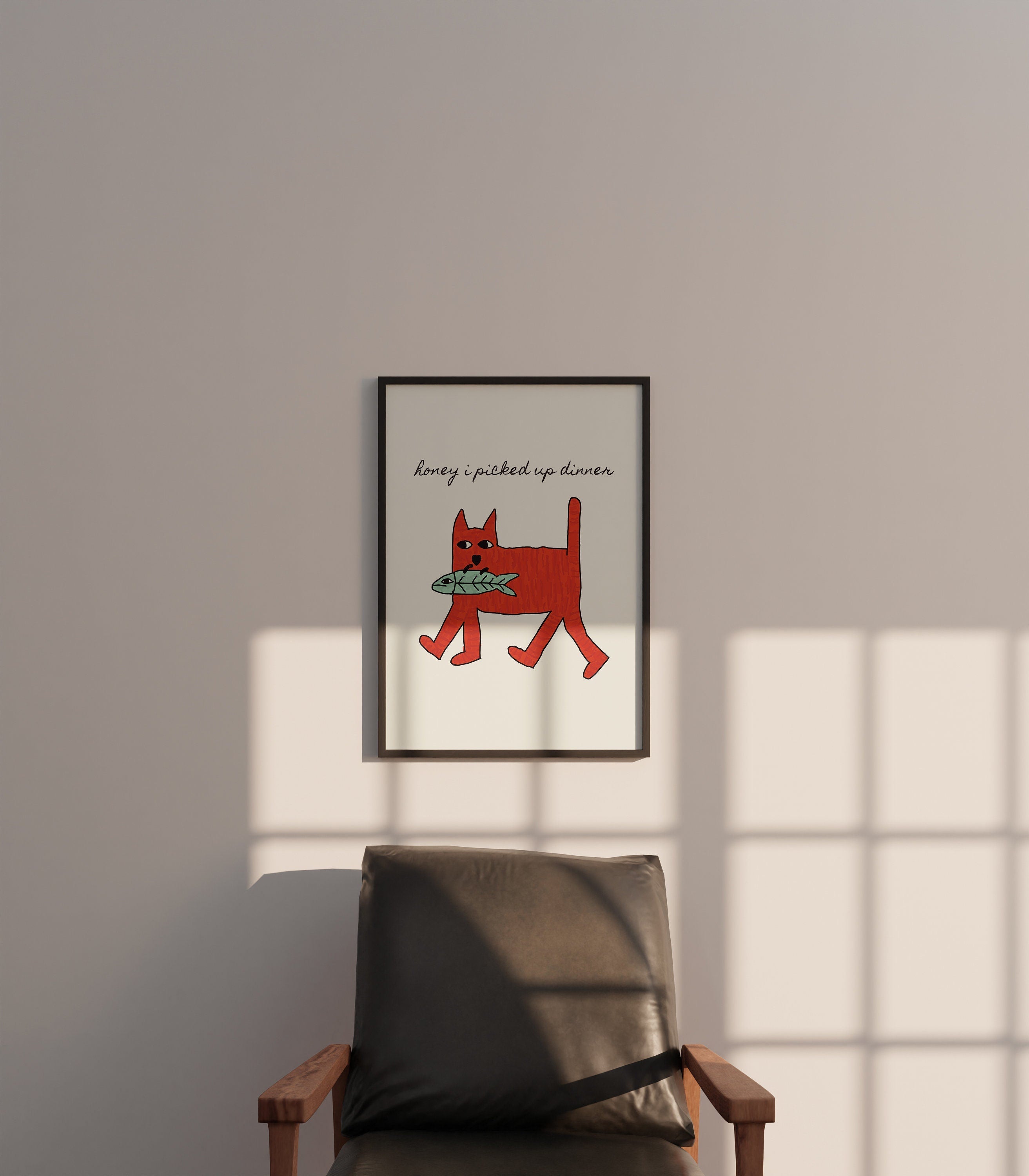 Digital Download, Funny Animal Wall Print, Fun Cat Decor, Downloadable Art, Cute Cat Art, Pop Art, Digital Art Print, Large Wall Art