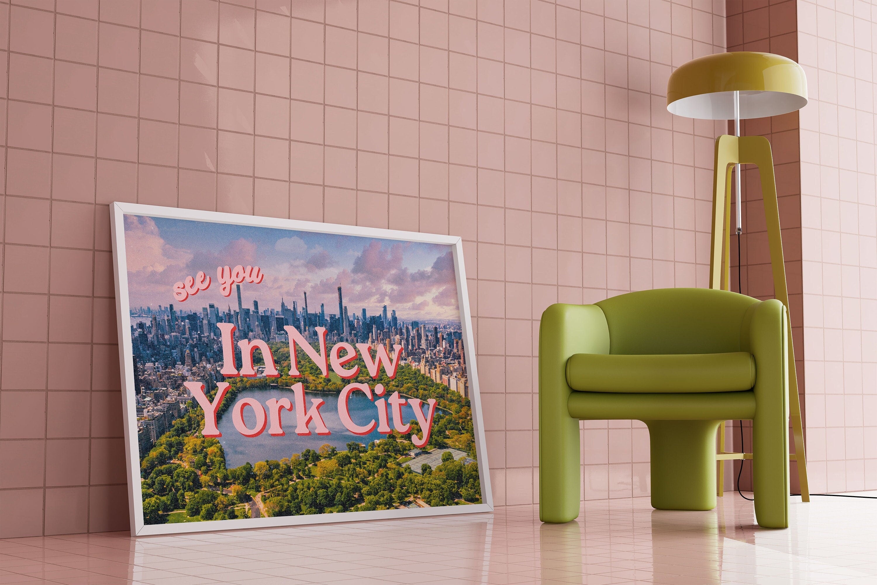 See You In New York City Central Park View Digital Art Print