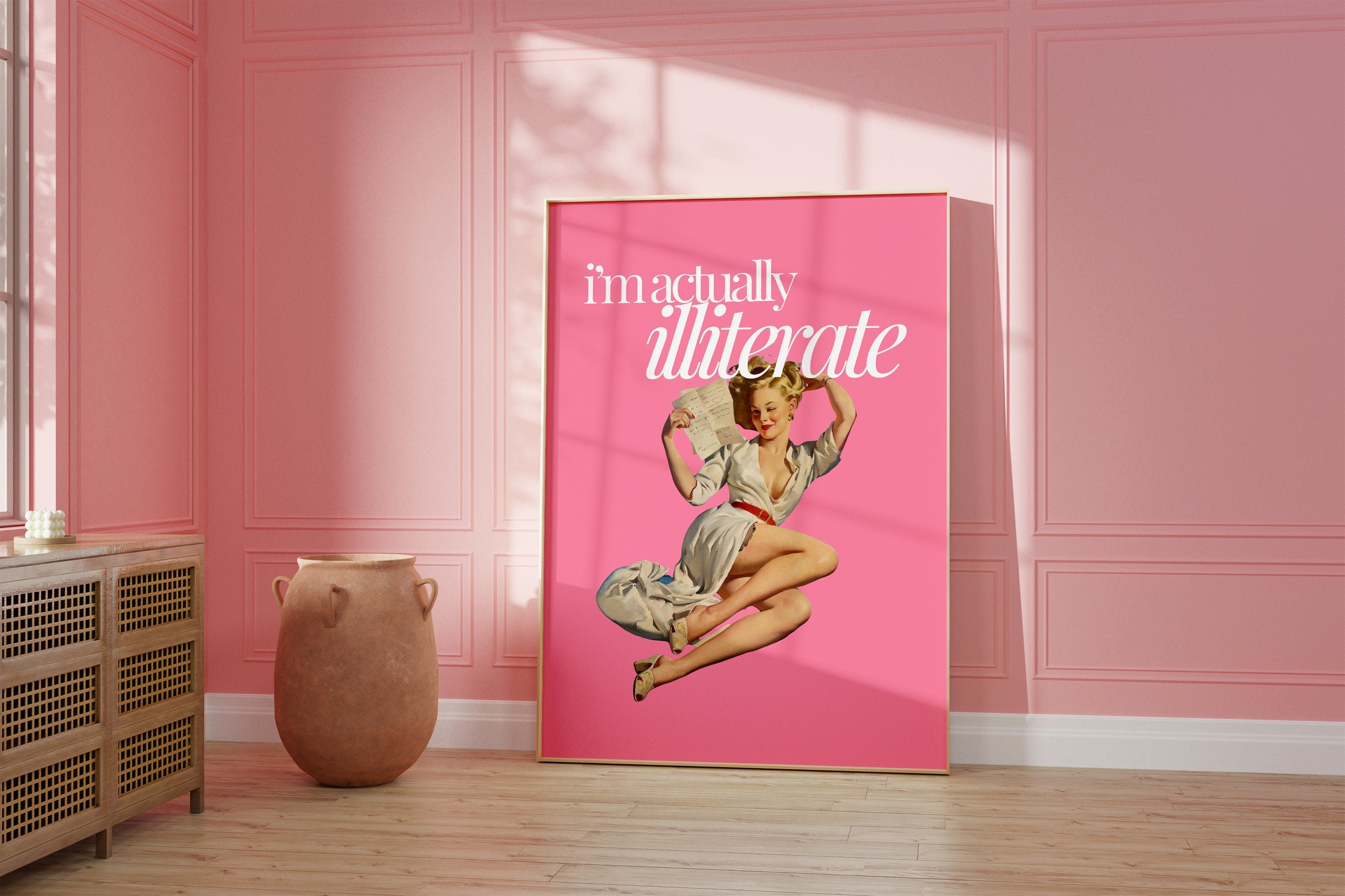 Actually Illiterate Digital Art Print