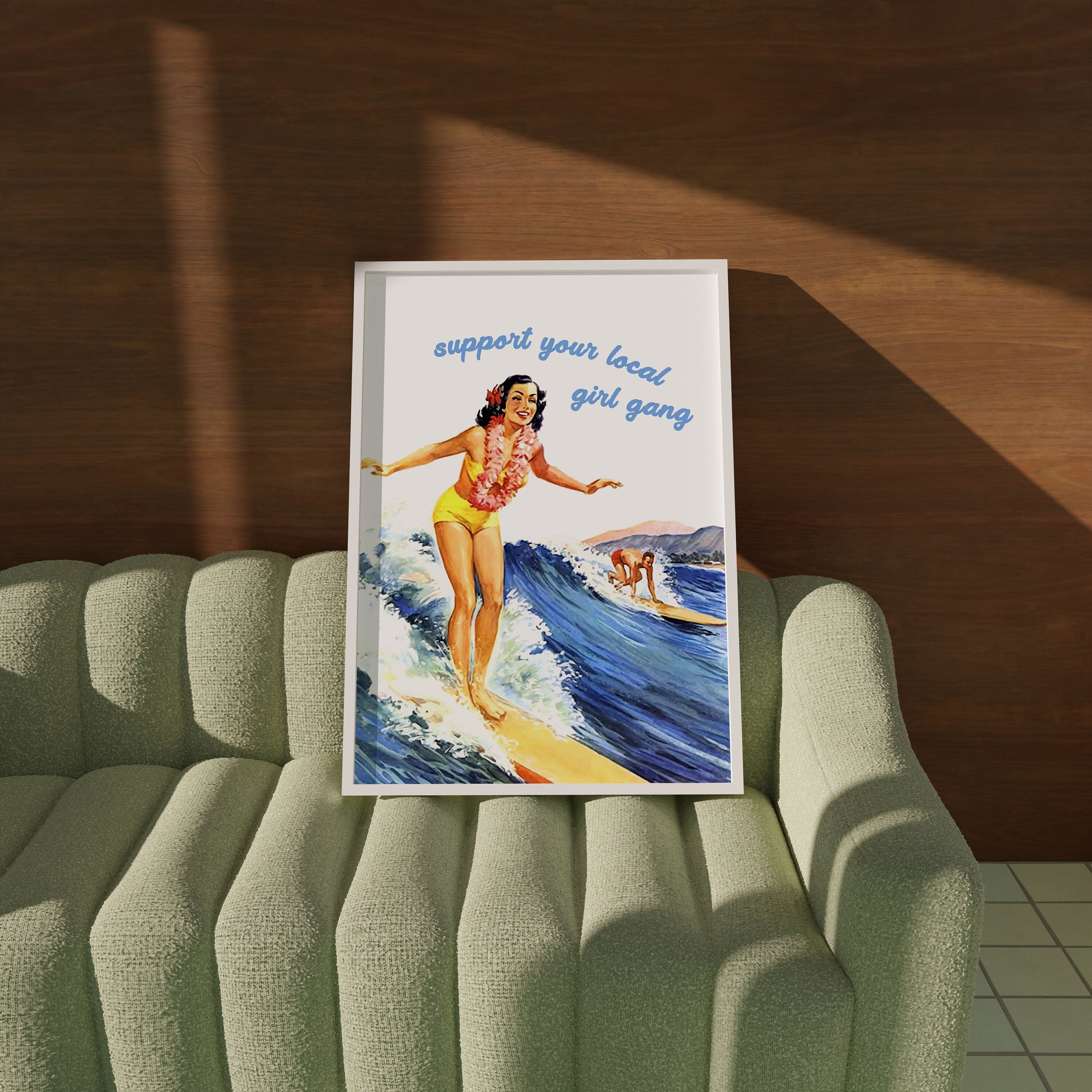 Support Your Local Surf Gang Digital Art Print