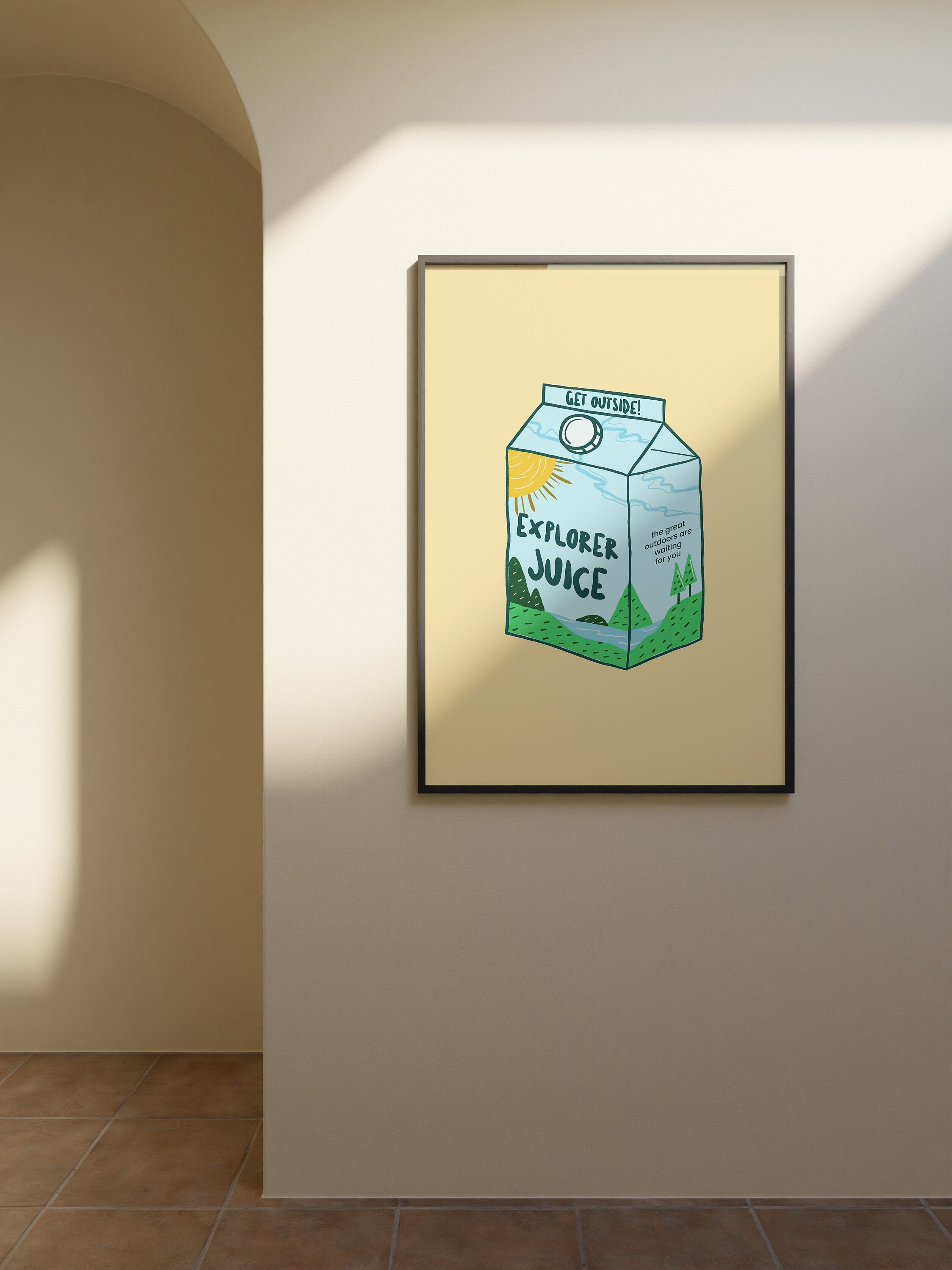 Explorer Juice Box Digital Art Print