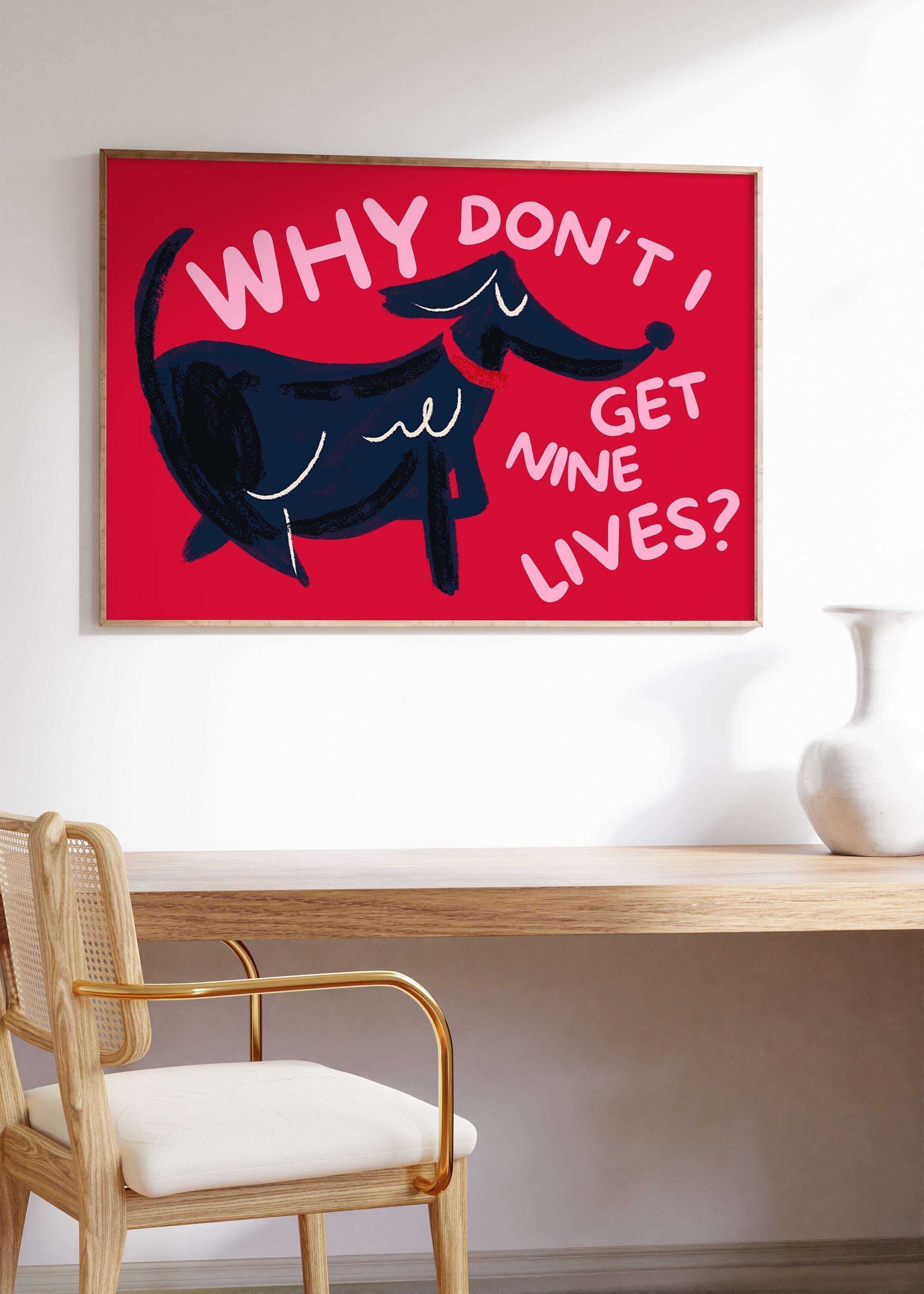 Digital Download, Funny Dog Wall Print, Fun Animal Decor, Downloadable Art, Cute Dog Art, Pop Art, Digital Art Print, Animal Wall Art