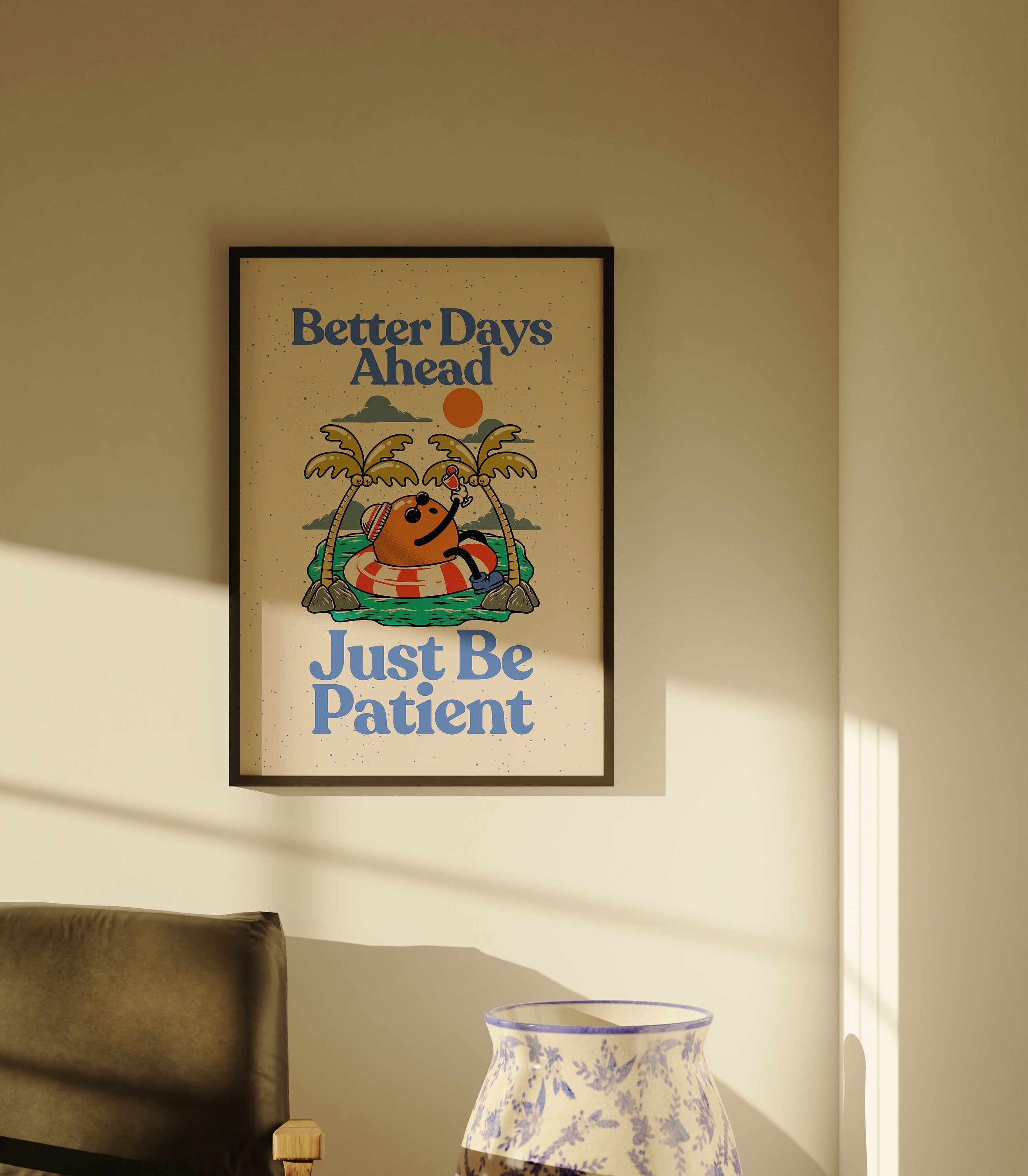 Better Days prints, Classroom art print, motivation art, cute cartoon decor, retro aesthetic, gs print shoppe, trendy dorm decor