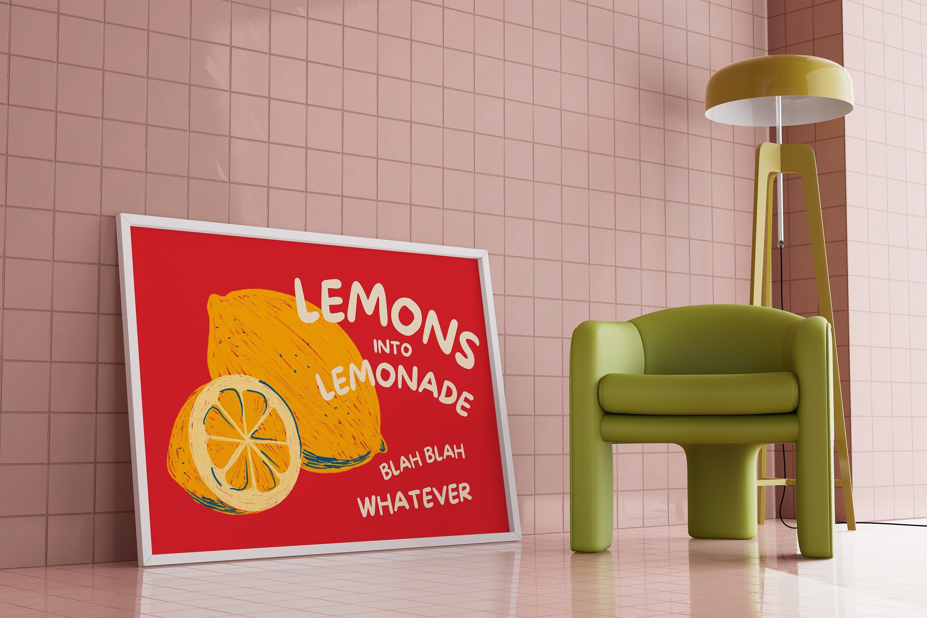 Lemons Into Lemonade Digital Art Print