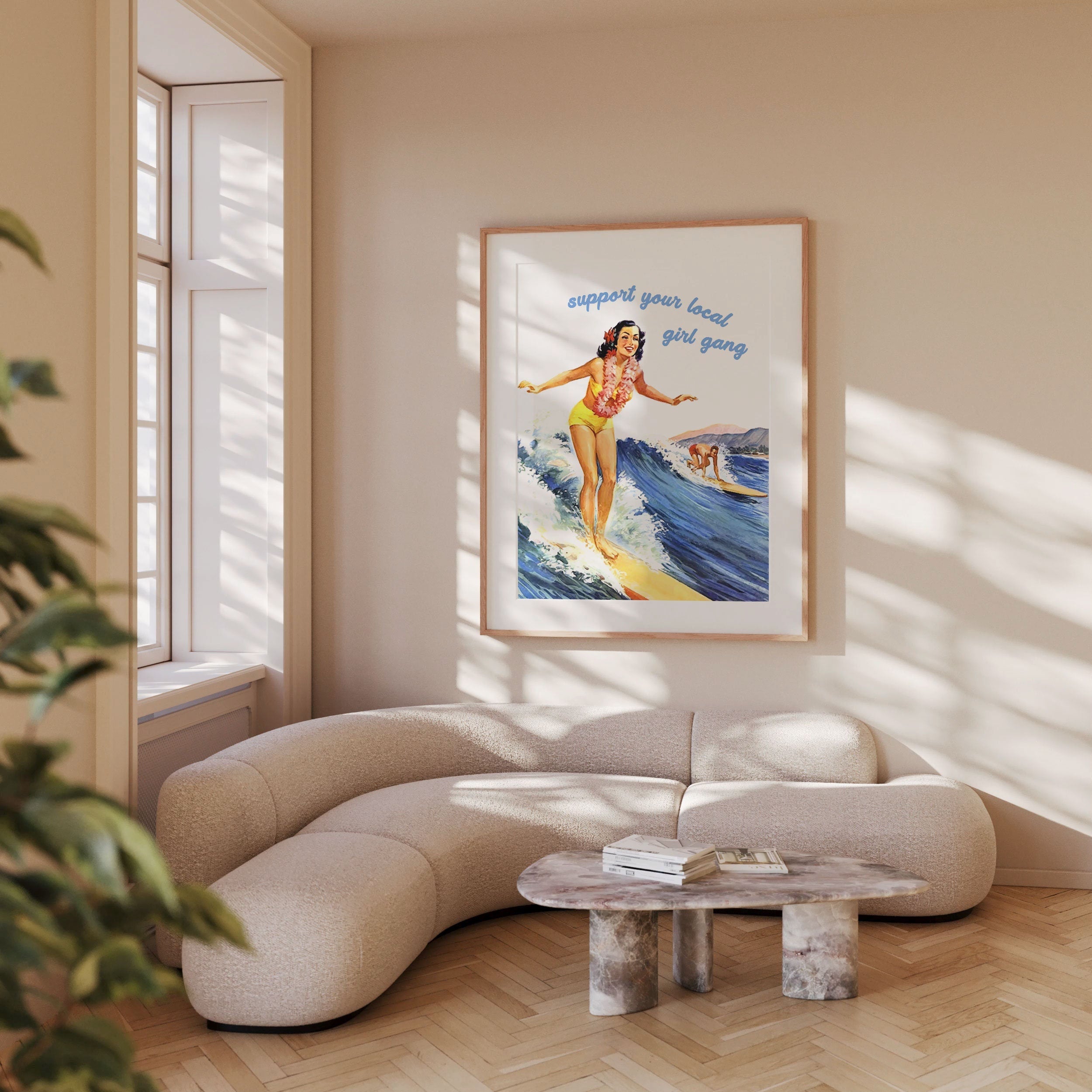 Support Your Local Surf Gang Digital Art Print