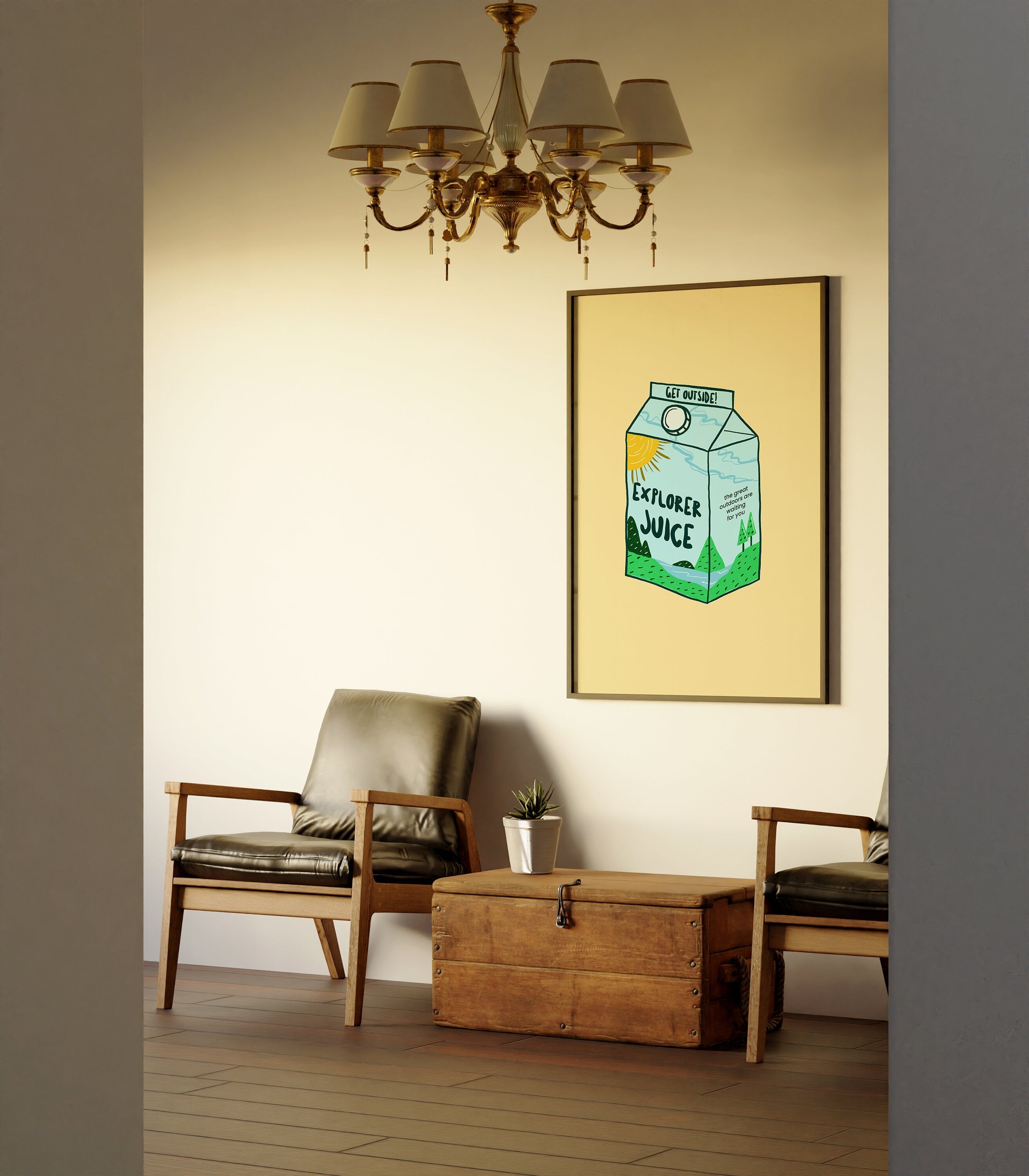 Explorer Juice Box Digital Art Print