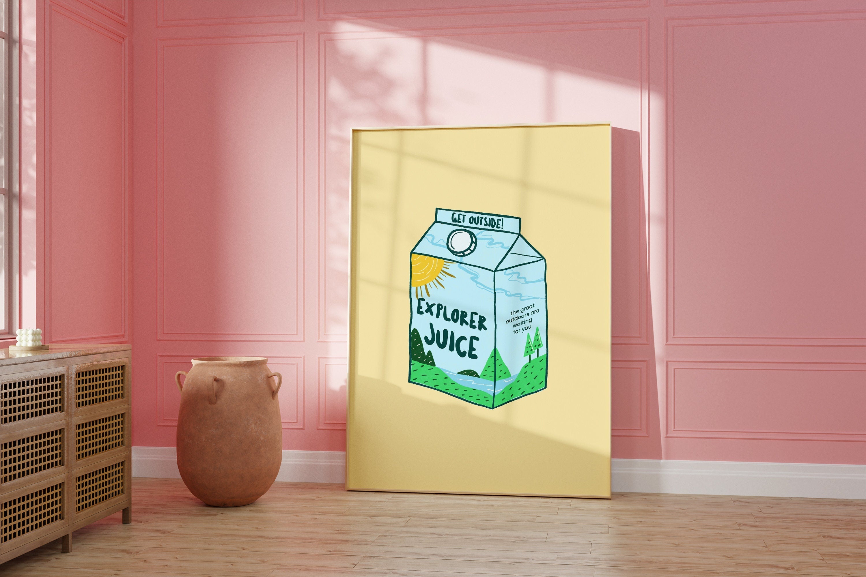Explorer Juice Box Digital Art Print