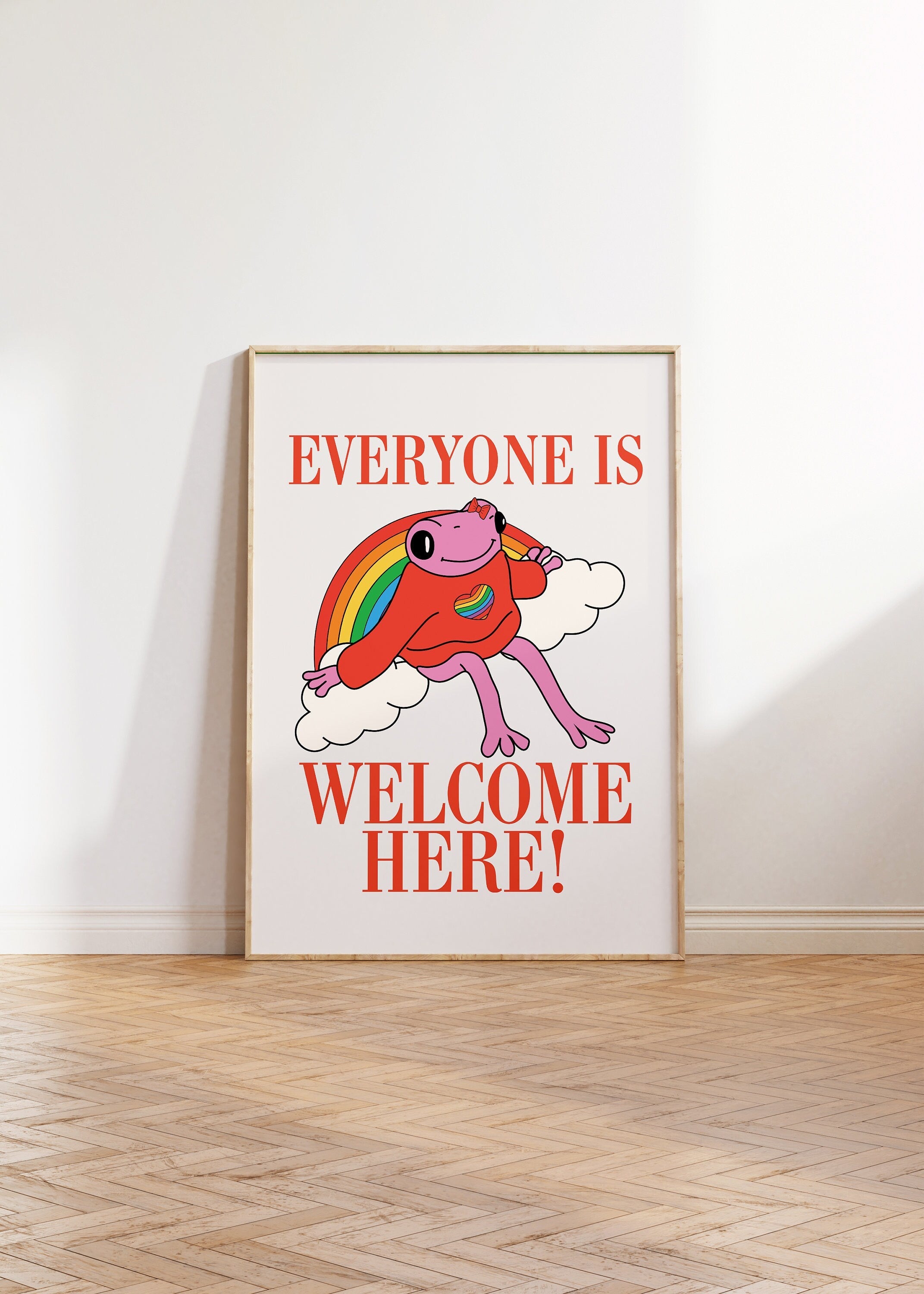 School Art, Inclusivity Digital Print, Instant Download, LGBTQ Art, LGBTQIA Posters, Retro Cartoon Art Print, Classroom Posters