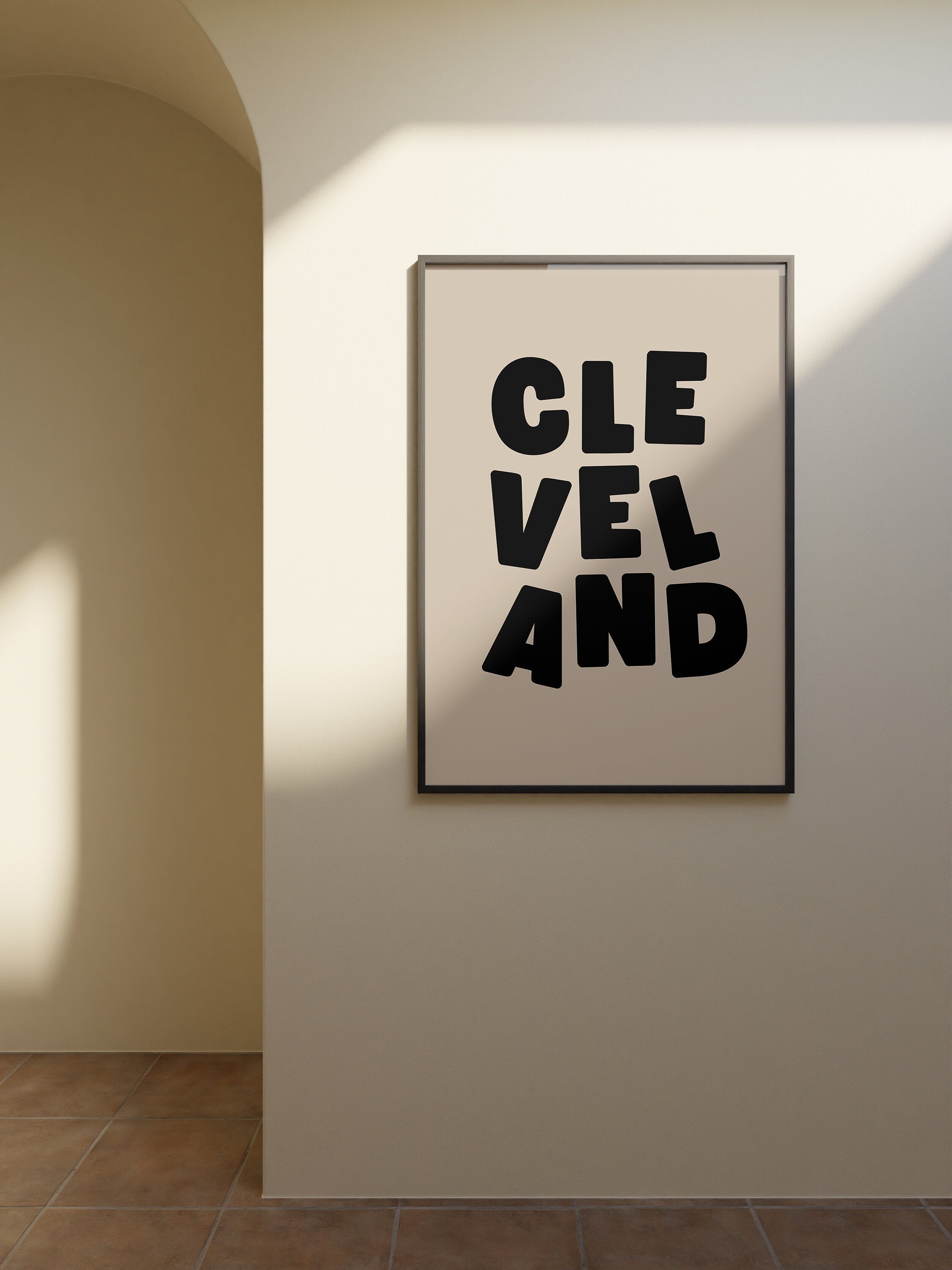 City Digital Prints, See you in Cleveland, Cleveland Prints, Preppy Art, Trendy Location Art, Cleveland Poster, Cleveland Art, Ohio Art