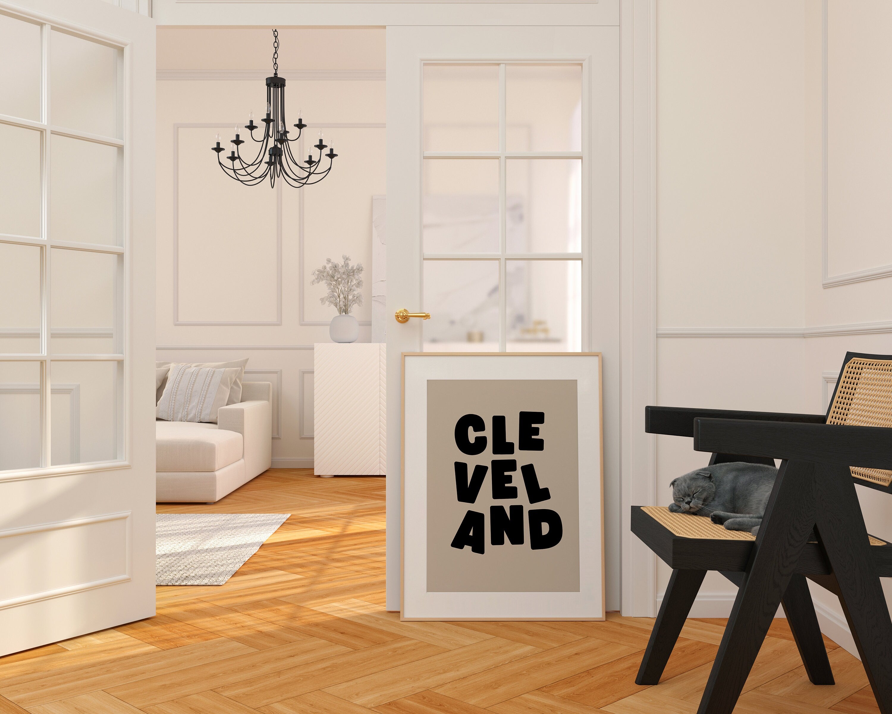 City Digital Prints, See you in Cleveland, Cleveland Prints, Preppy Art, Trendy Location Art, Cleveland Poster, Cleveland Art, Ohio Art