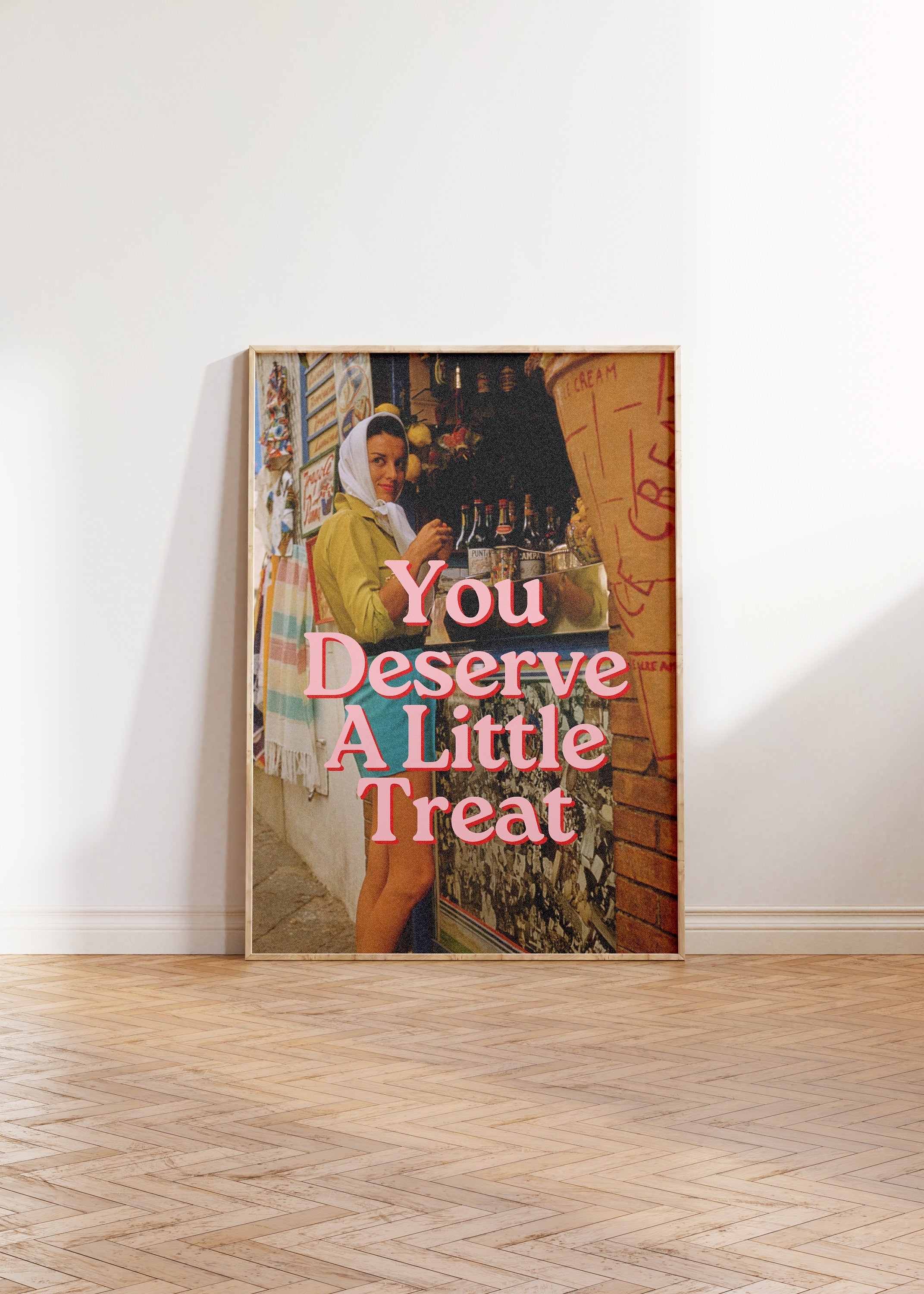 Little Treat Poster, Retro Photo Art Print, Preppy Art, Apartment Art, Trendy Decor, Vintage Poster, Bar Cart, Kitchen Art, Ice Cream Print