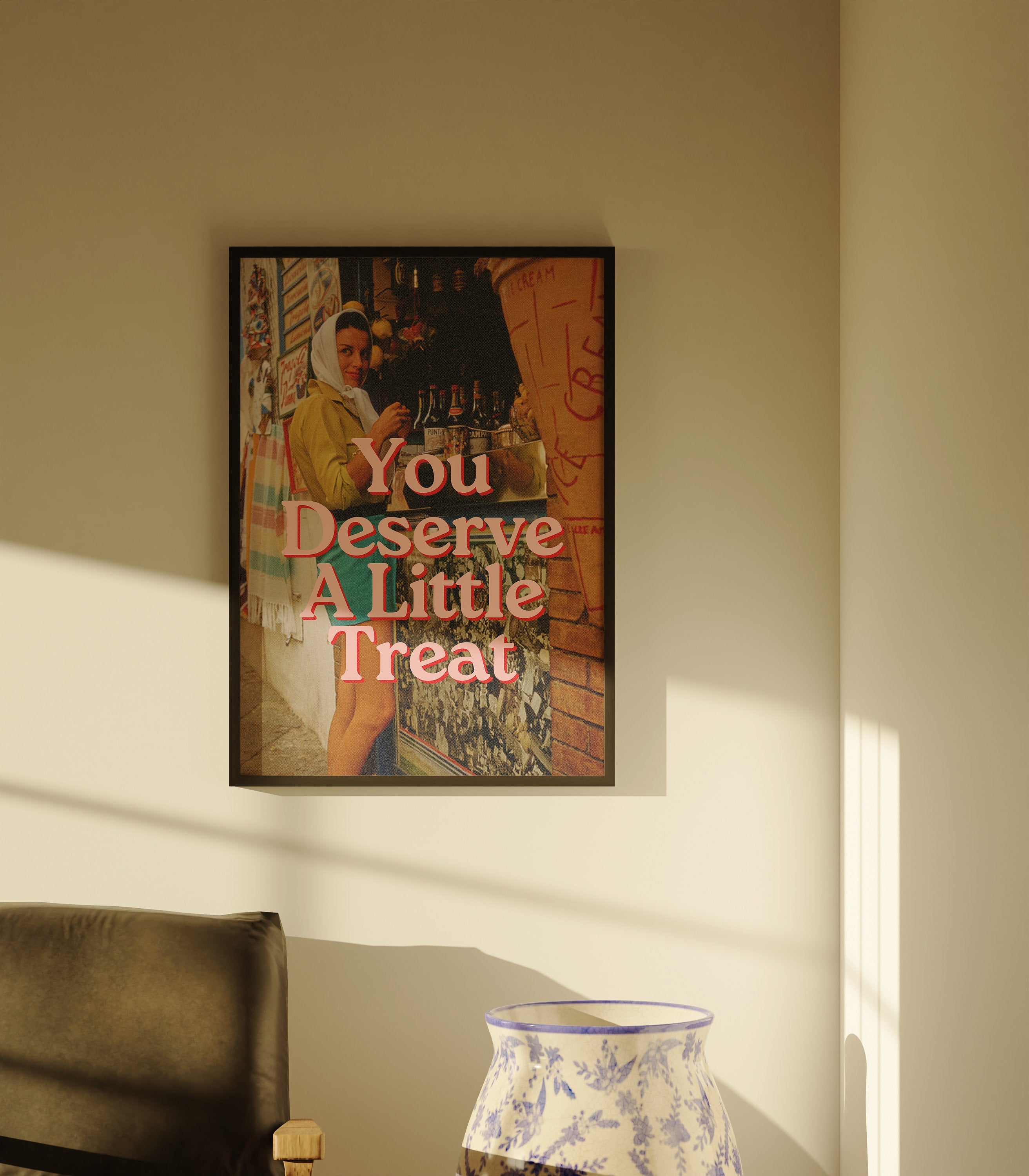 Little Treat Poster, Retro Photo Art Print, Preppy Art, Apartment Art, Trendy Decor, Vintage Poster, Bar Cart, Kitchen Art, Ice Cream Print