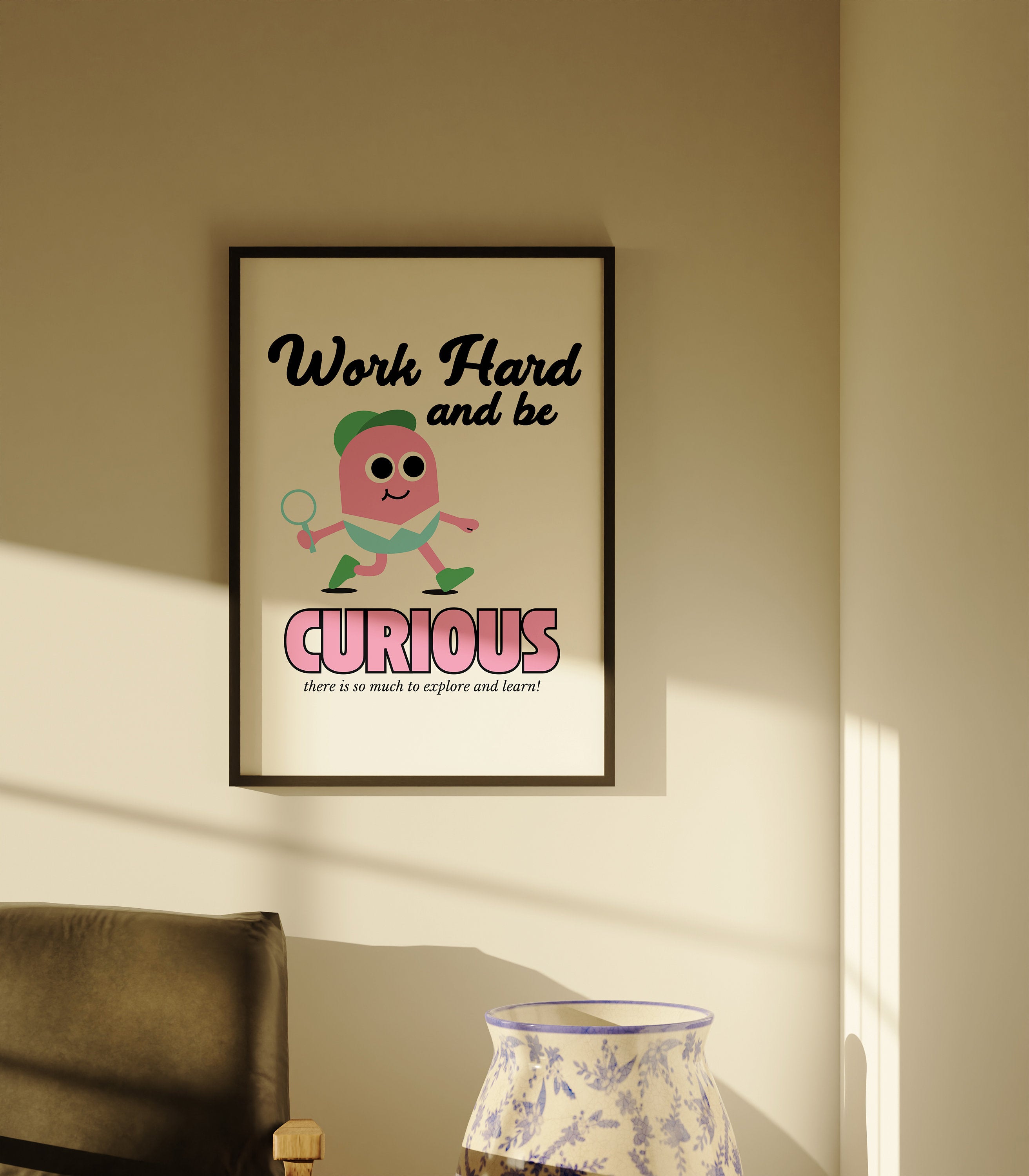 Classroom Art, Kids Room Art, Downloadable Print, Camera Cartoon, Memories Print, Trendy Posters, Vintage Mascot Art, Cute Positive Poster