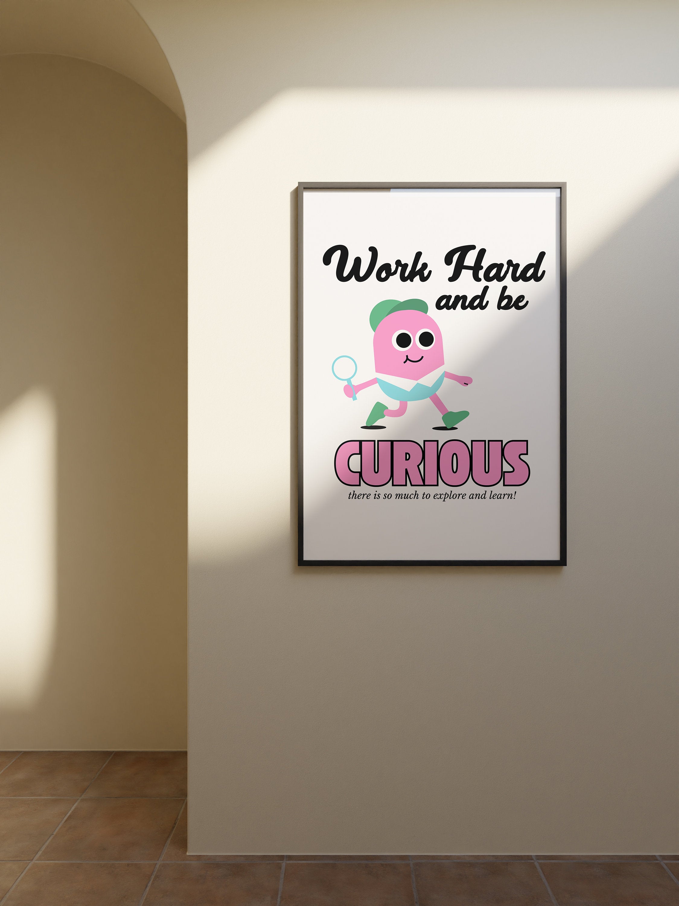 Classroom Art, Kids Room Art, Downloadable Print, Camera Cartoon, Memories Print, Trendy Posters, Vintage Mascot Art, Cute Positive Poster