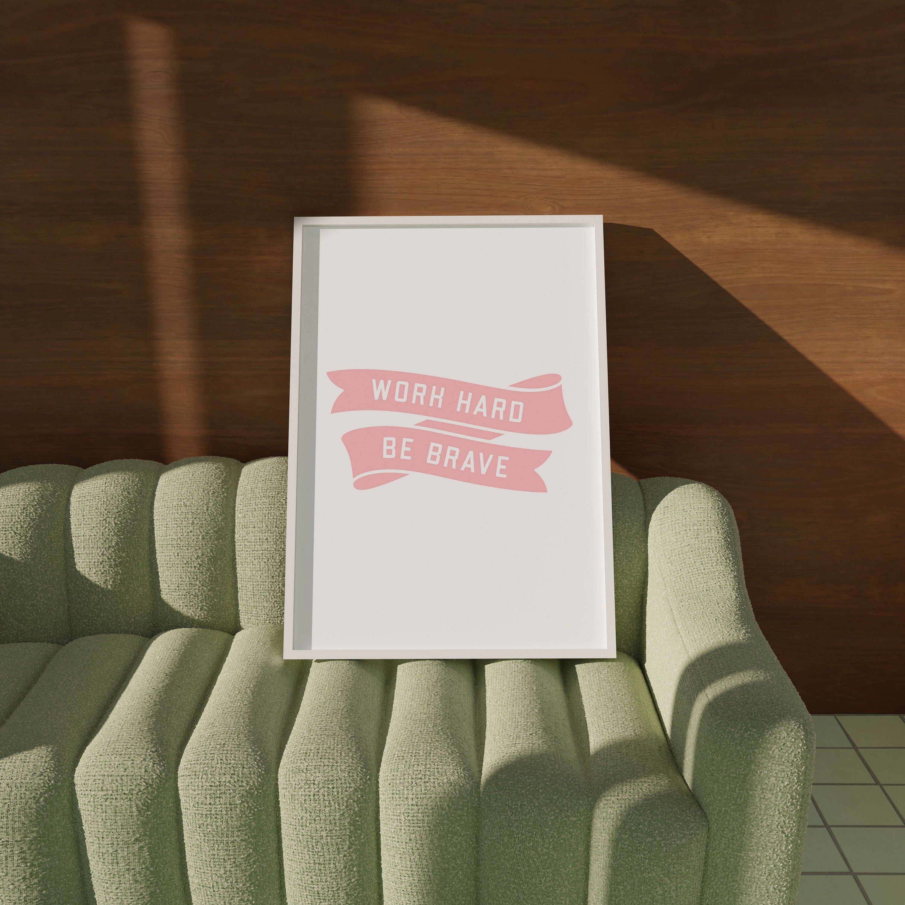 Work Hard Be Brave Digital Art Print