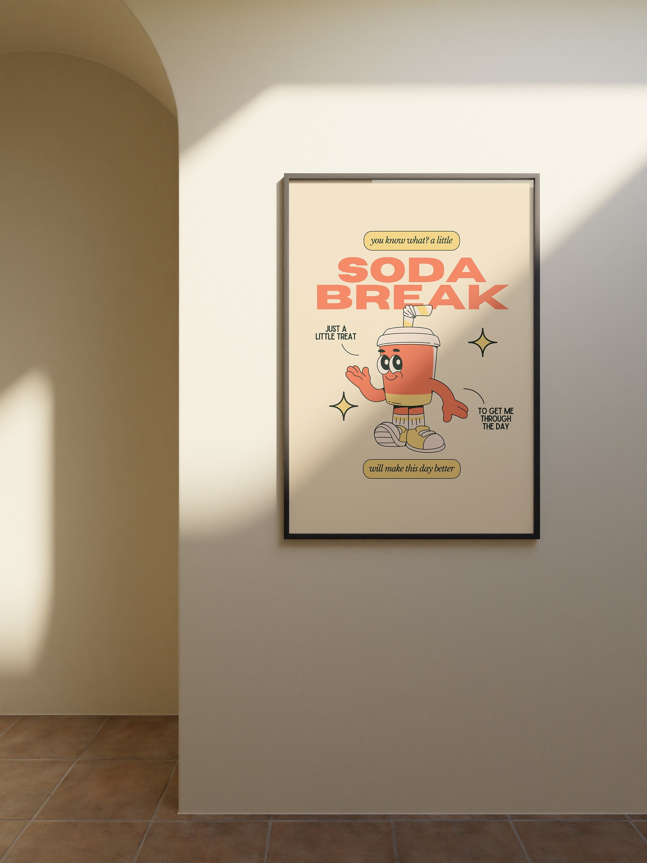 Soda Poster, Digital Download, Cola Wall Print, Best Soda Art, Kitchen Art, Funny Preppy Art, Soda Art Print, Bar Cart Print, Kitchen Poster