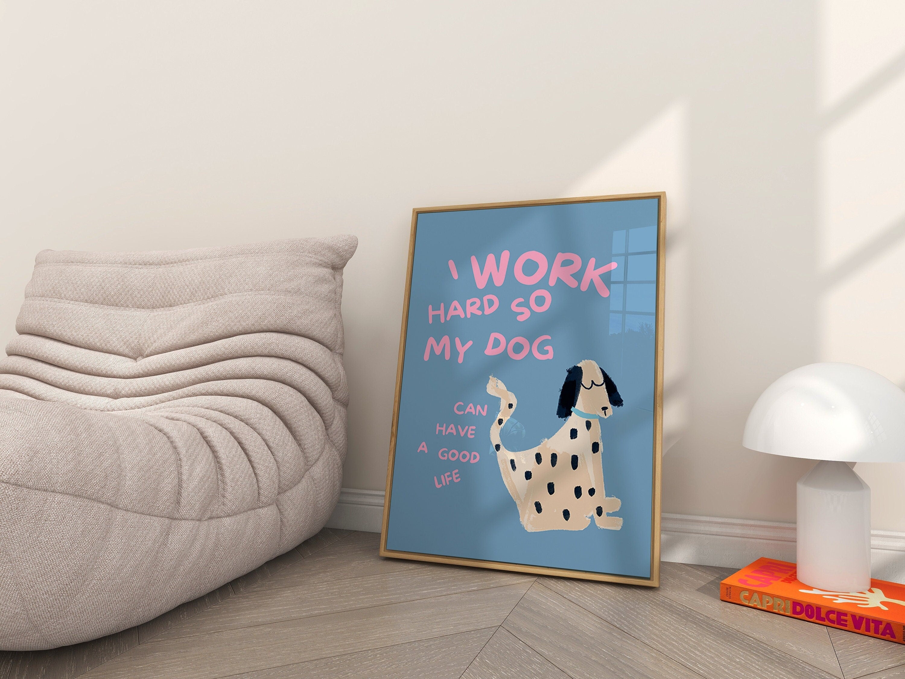 Digital Download, Funny Dog Wall Print, Fun Animal Decor, Downloadable Art, Cute Dog Art, Pop Art, Digital Art Print, Animal Wall Art