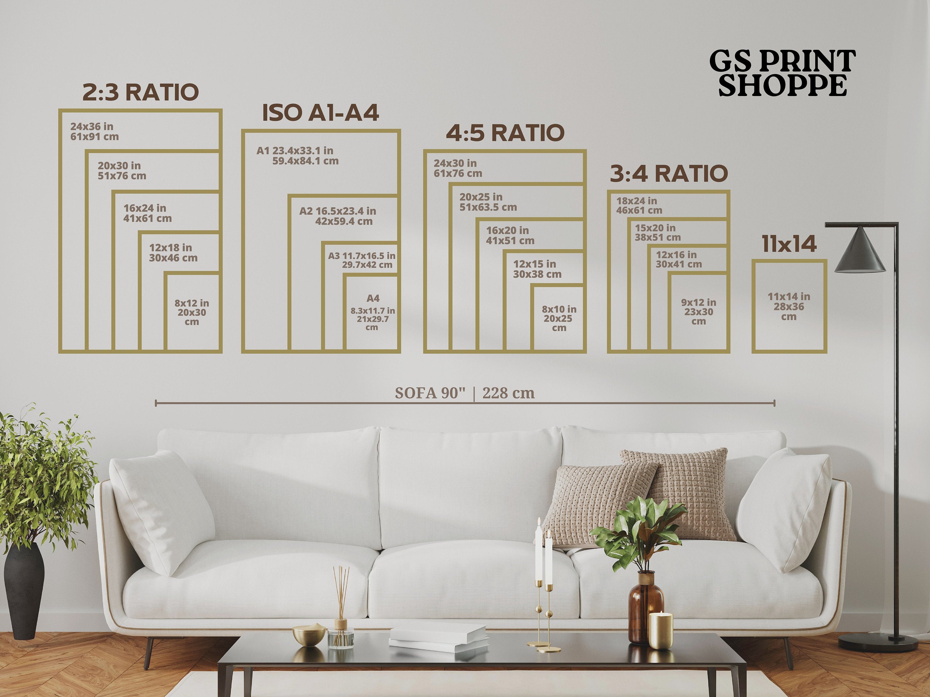 Gallery Wall Set of 3 Digital Art Prints