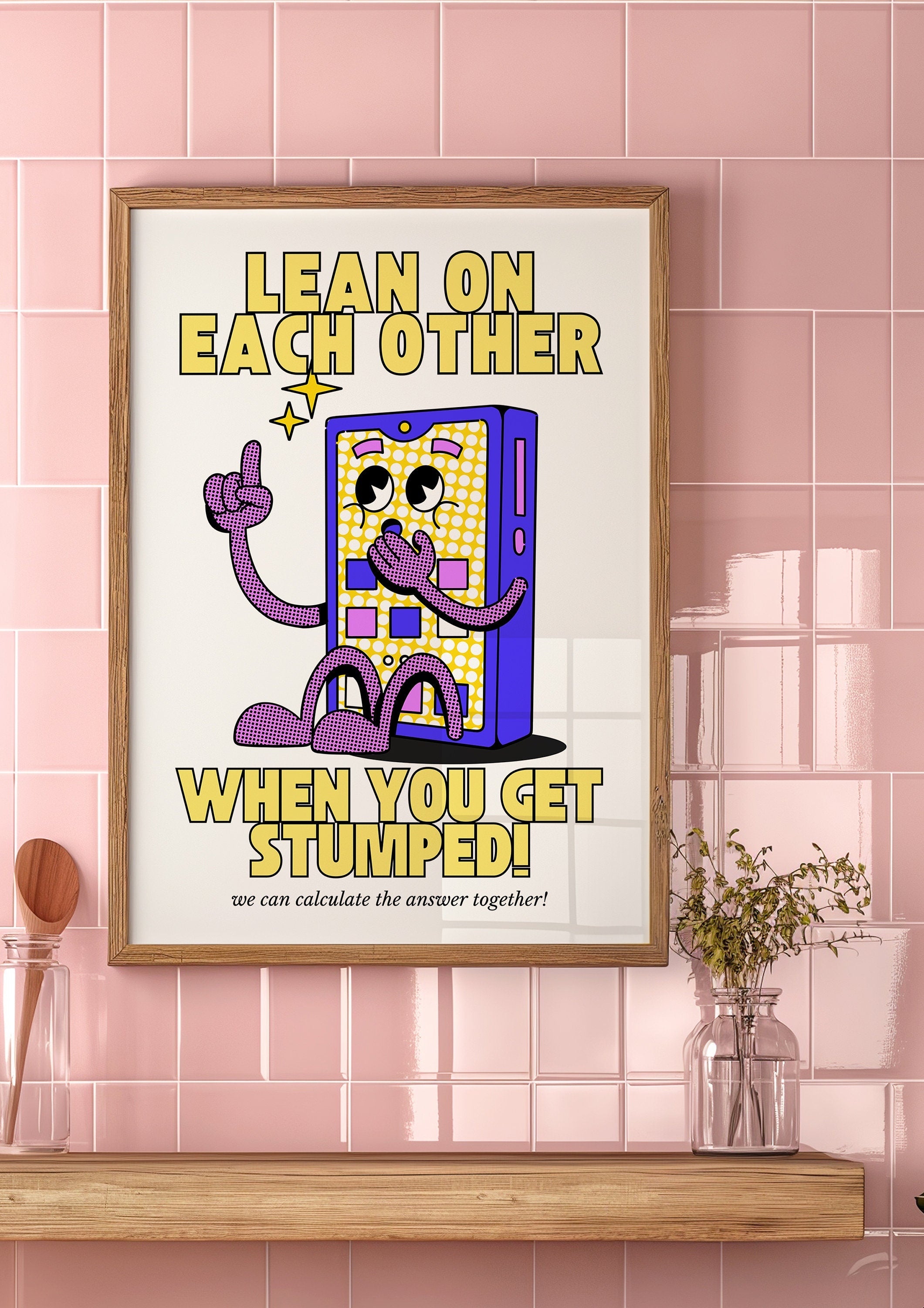 Lean on Each other Digital Art Print