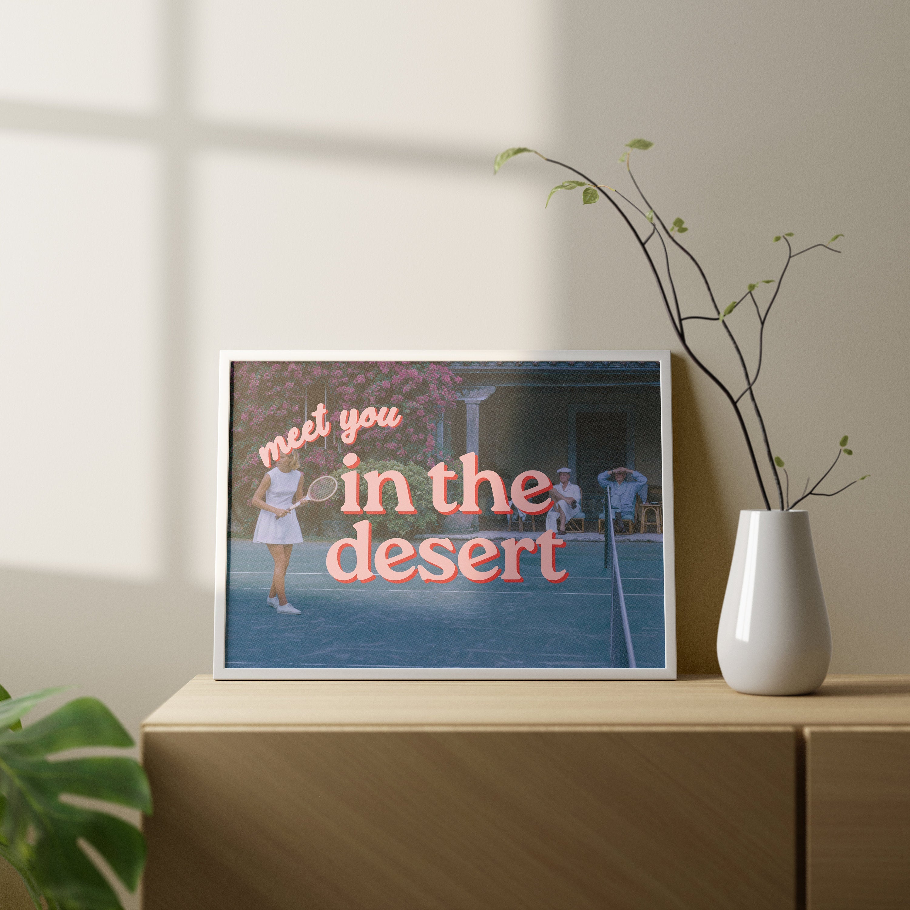 Meet you in the Desert Retro Photograph Horizontal Digital Art Print
