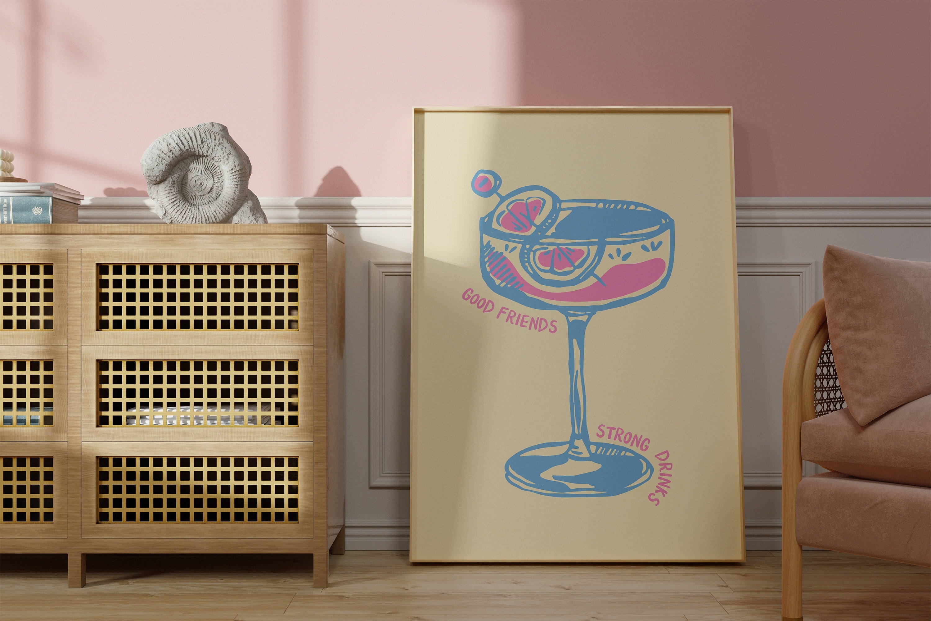 Cocktail Print, Martini Poster, Signature Drink Sign, Cocktail Poster, Bar Cart Prints, Cocktail Wall Art, Gift, Digital Print Download
