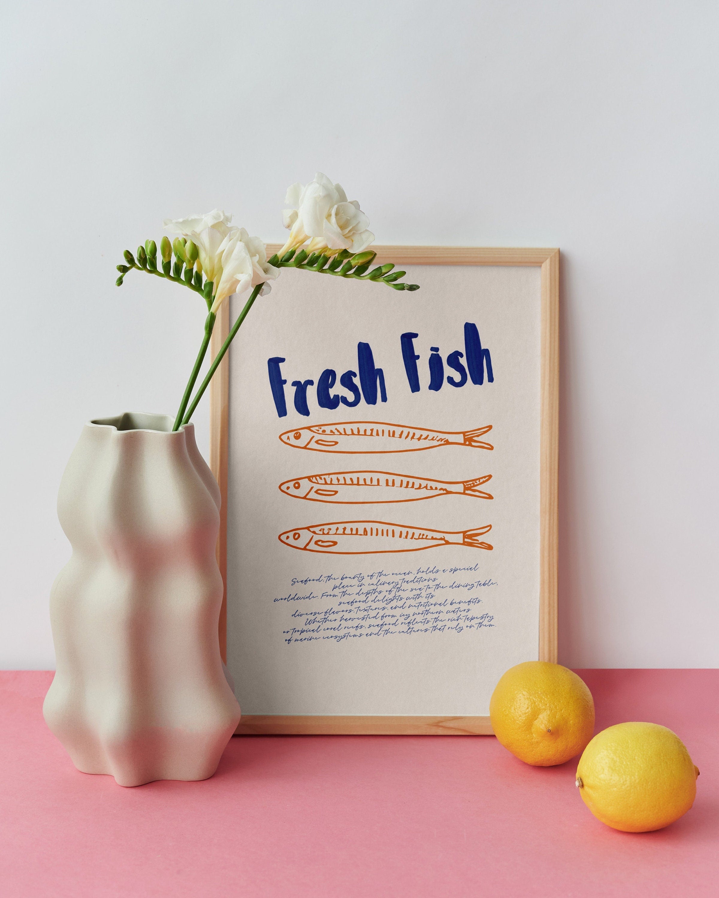 Fish Art, Trendy Art Prints, Kitchen Decor, Digital download, Trendy Kitchen, Wall Art Print, Sardines Posters, Fish Art Print, Kitchen Art