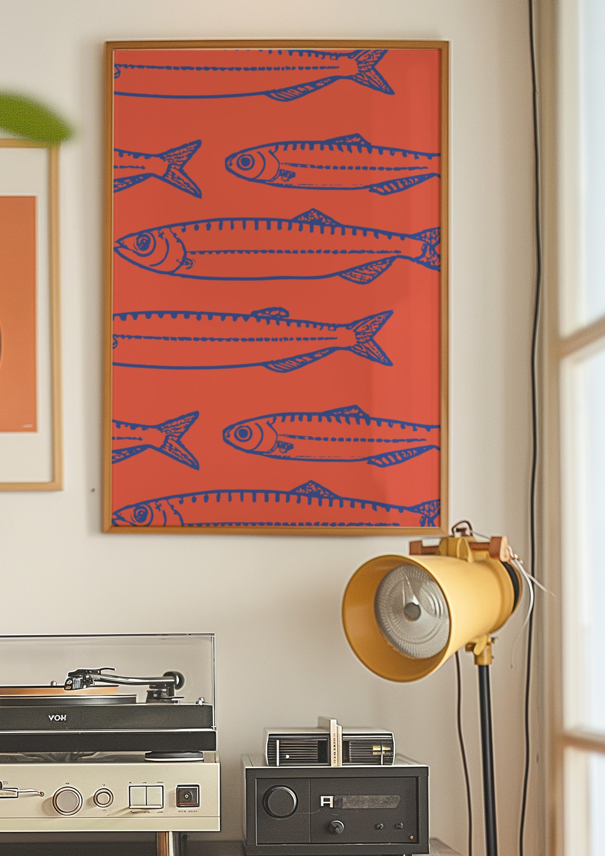 Fish Art, Trendy Art Prints, Kitchen Decor, Digital download, Trendy Kitchen, Wall Art Print, Sardines Posters, Fish Art Print, Kitchen Art
