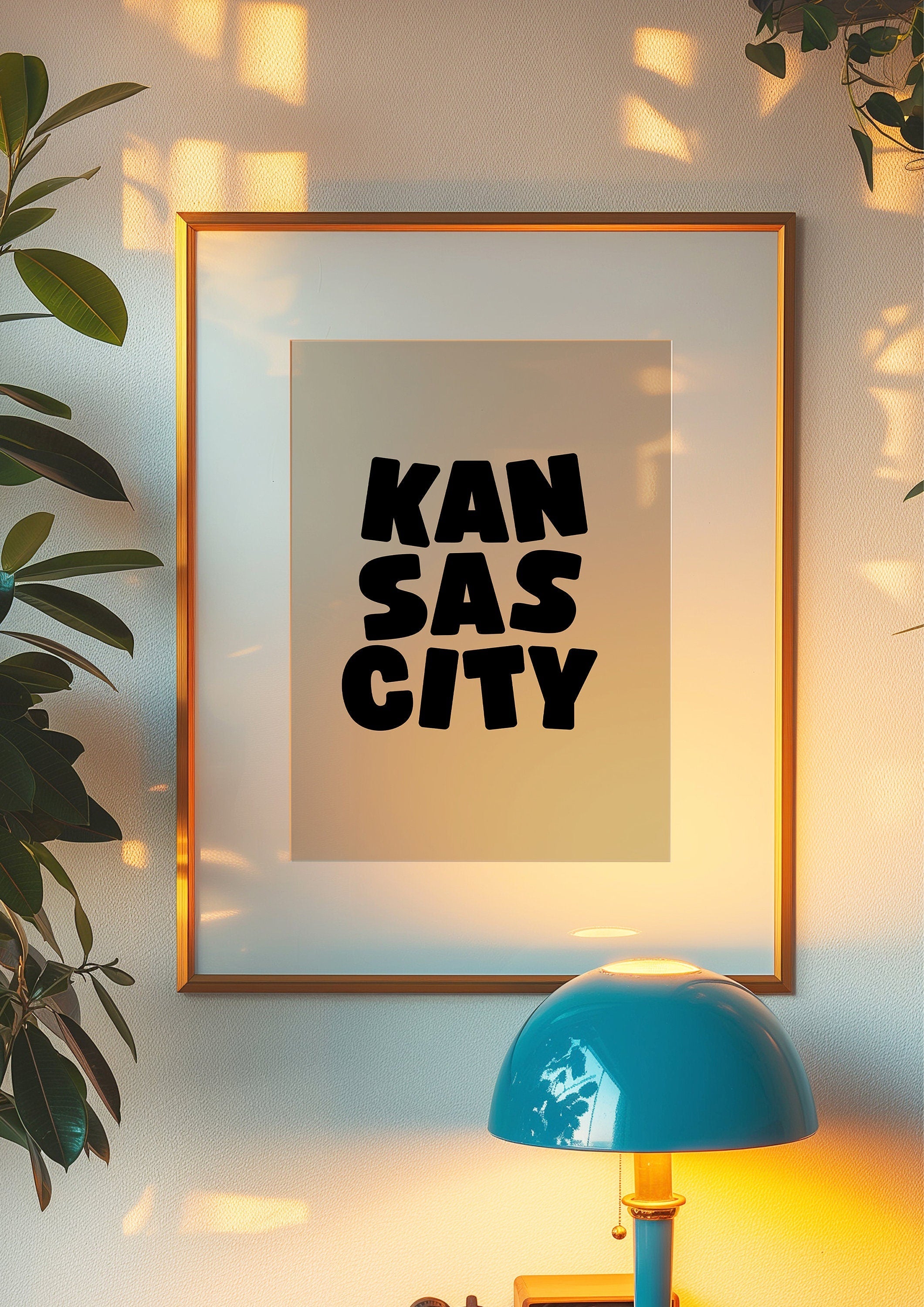 Kansas City Art Print,Digital Art Download,Kansas City Wall Art,Cute Trendy Art,Kansas City Posters,Kansas City Wall Poster,Beige Posters