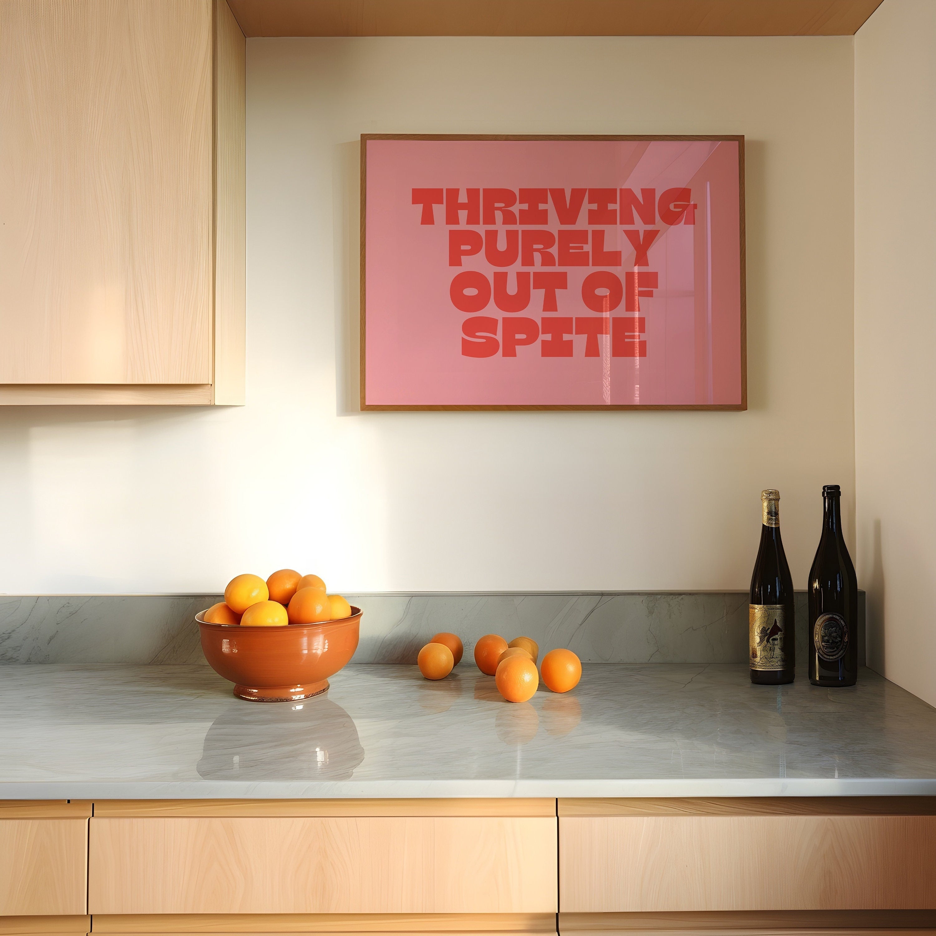 Thriving Out of Spite-Retro Barbie Poster-Wall Print-Digital Download-Preppy Pink Prints-Typography-Y2K Aesthetic-Girly Art-Large Wall Art