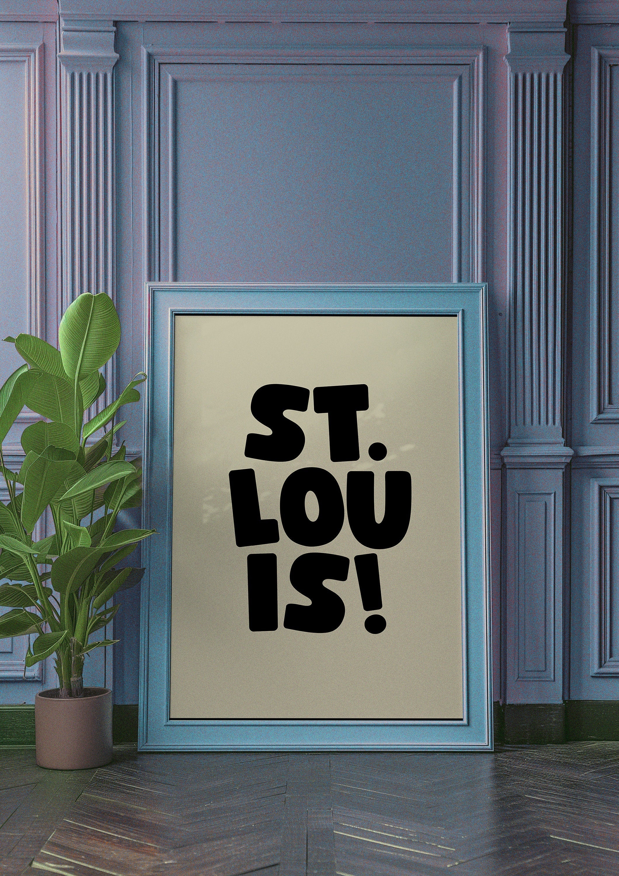 St.Louis Art Print,Digital Art Download,Black STL Wall Art,Cute Trendy Art,St. Louis Posters,STL Wall Poster,Beige Posters