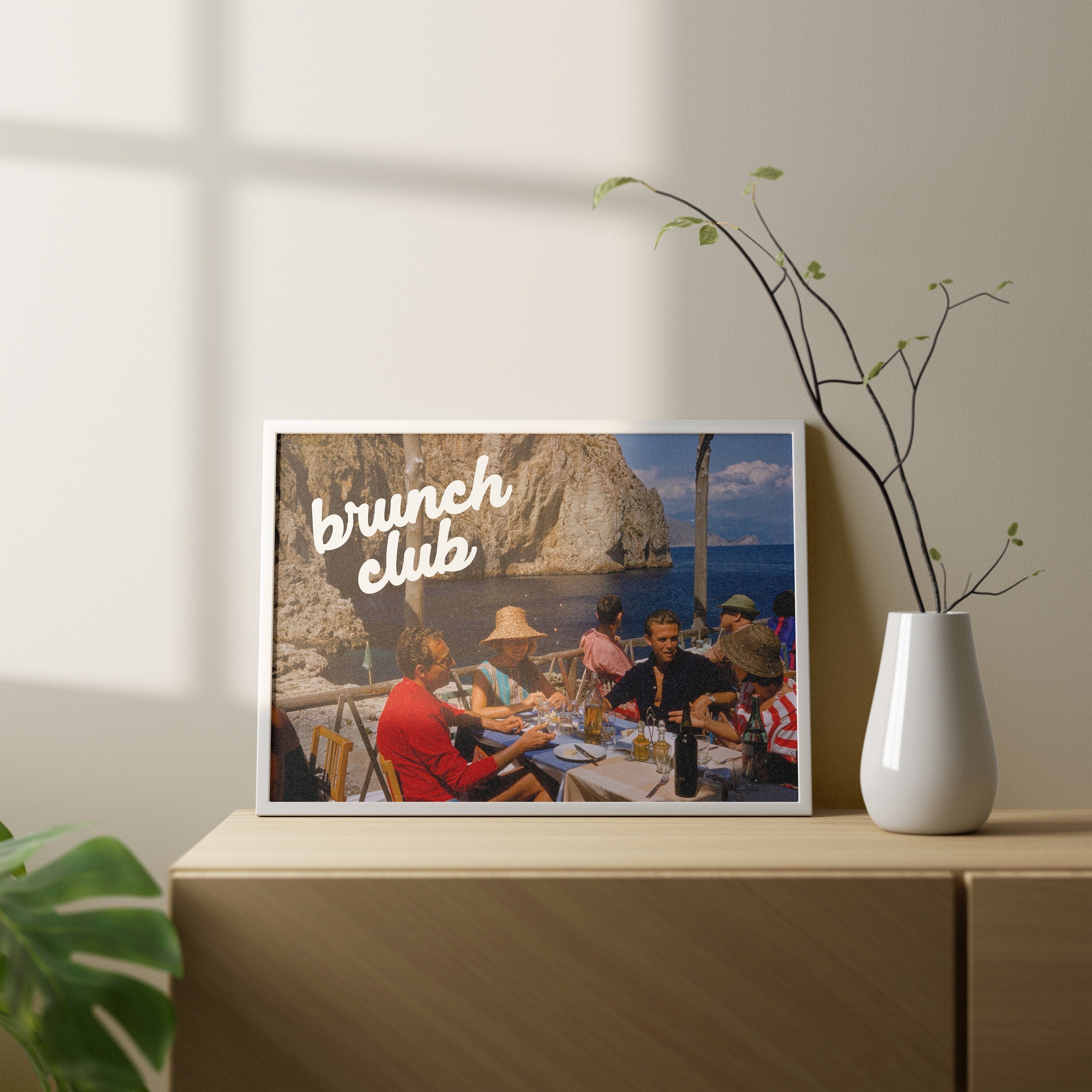 Brunch Club Retro Photo Digital Art Print