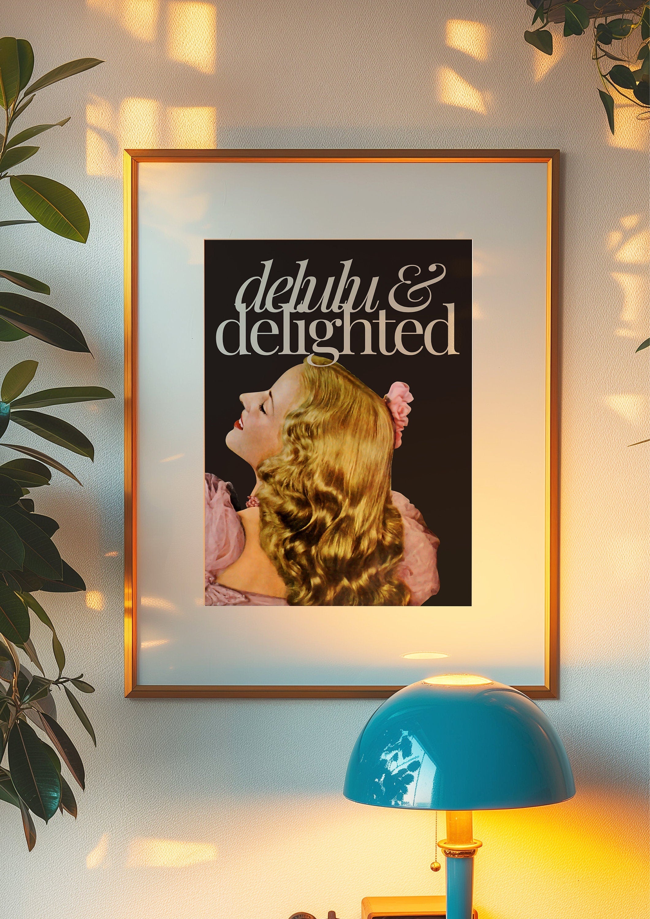 Wall Art Print, Retro Aesthetic Art,Apartment Art,Feminist Art,Living Room Decor,Pulp Pinup Art, Pulp Art Print, Retro Funny Women Art