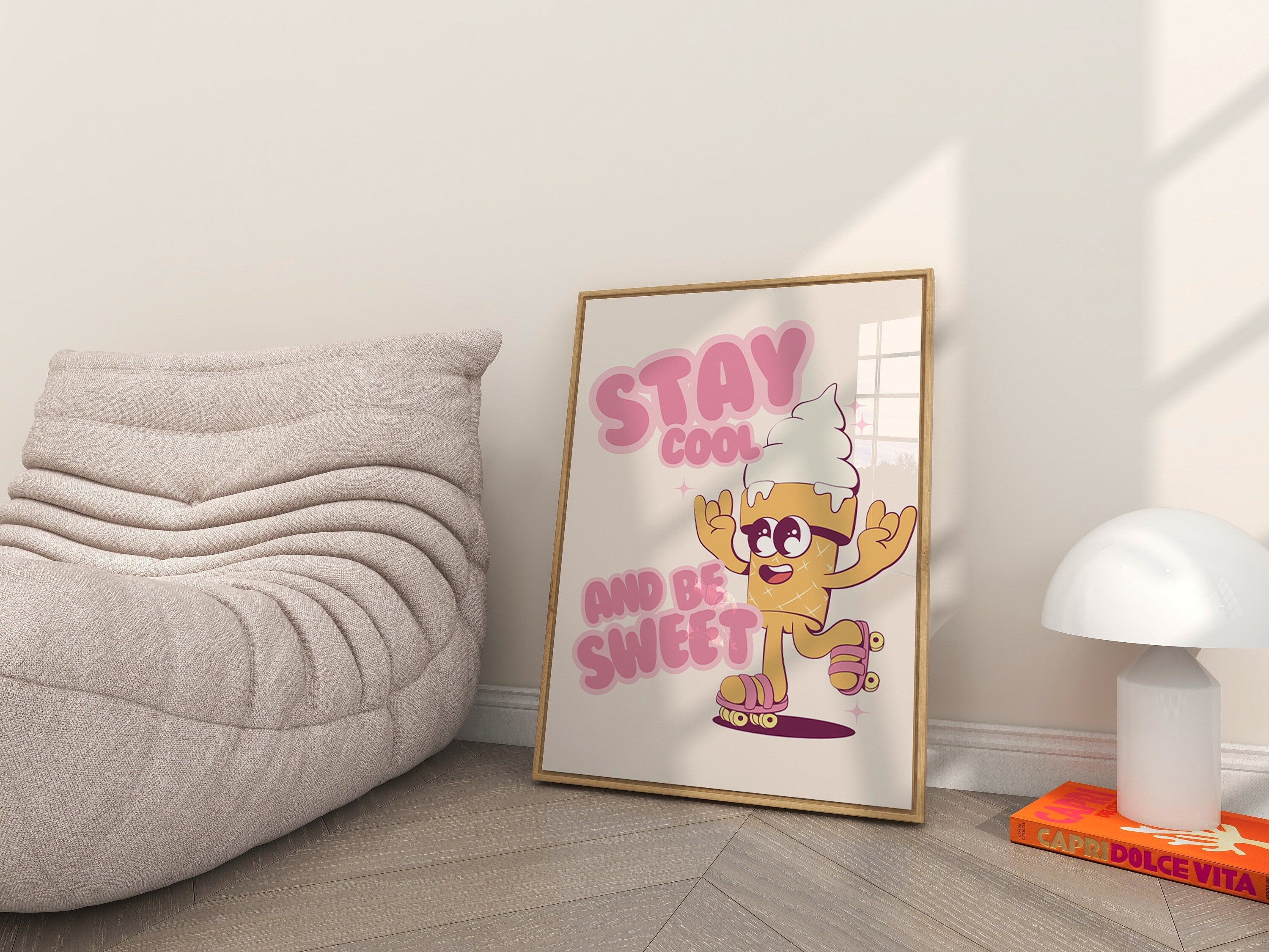 Stay Cool Ice Cream Digital Art Print
