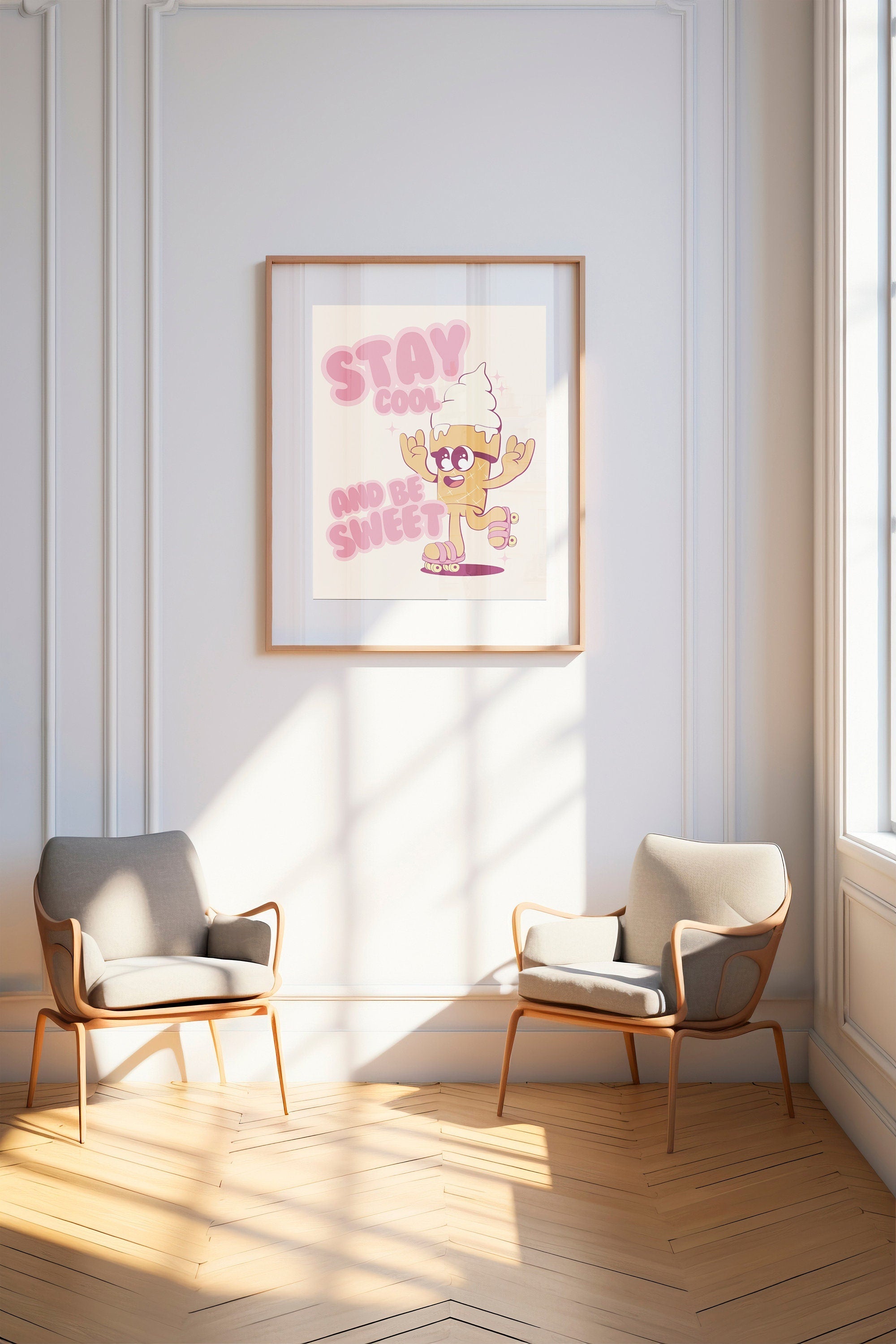 Stay Cool Ice Cream Digital Art Print