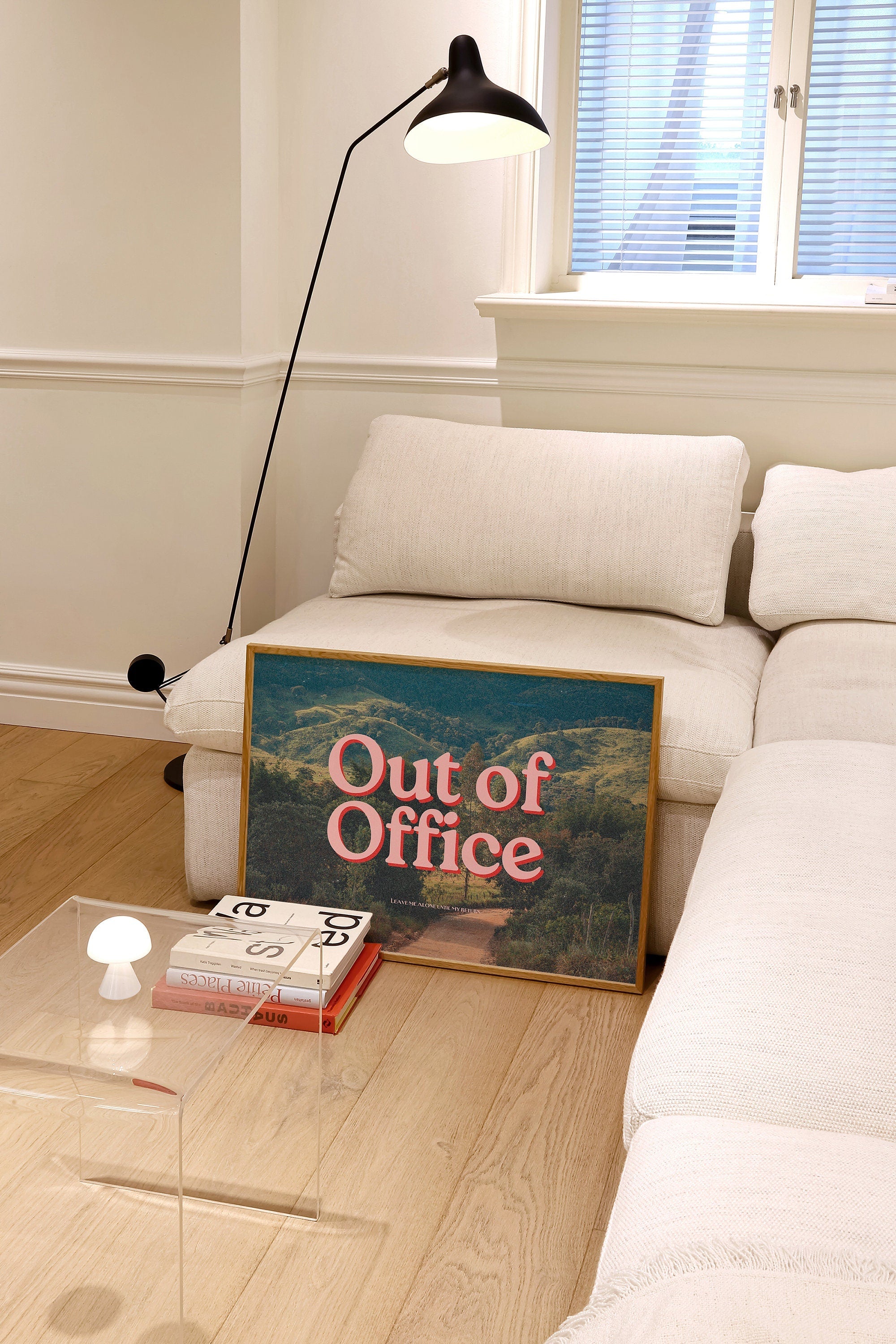 Out of Office Grainy Horizontal Retro Photograph Digital Art Print
