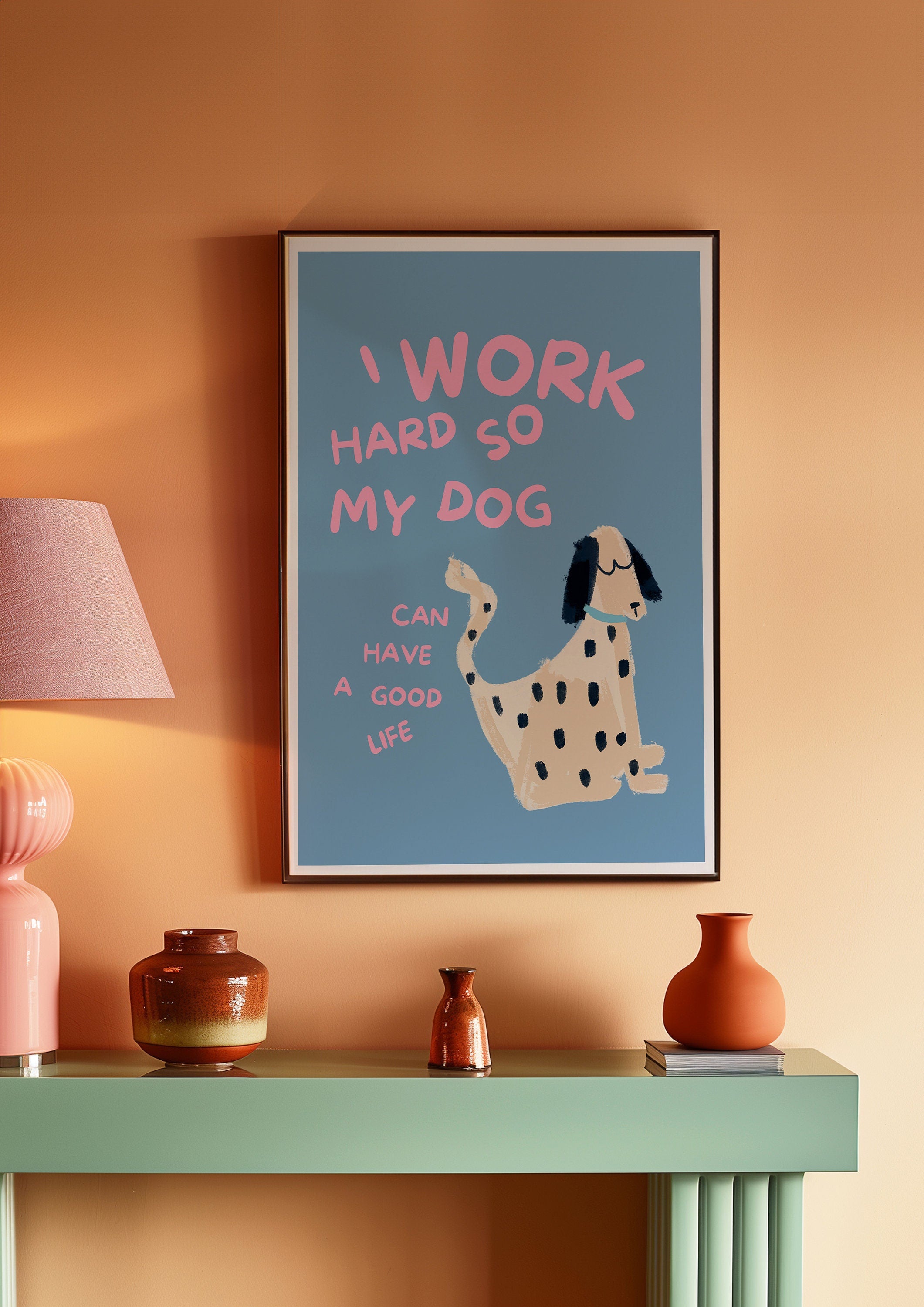 Digital Download, Funny Dog Wall Print, Fun Animal Decor, Downloadable Art, Cute Dog Art, Pop Art, Digital Art Print, Animal Wall Art